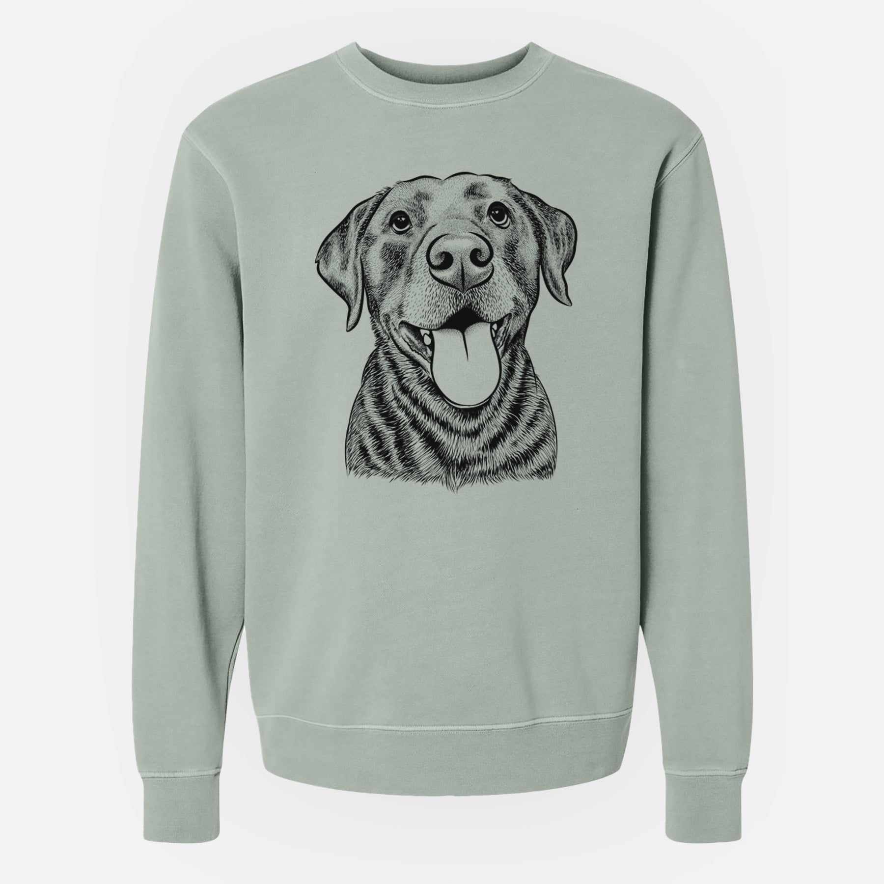 Bare Gwen the Labrador Retriever - Unisex Pigment Dyed Crew Sweatshirt