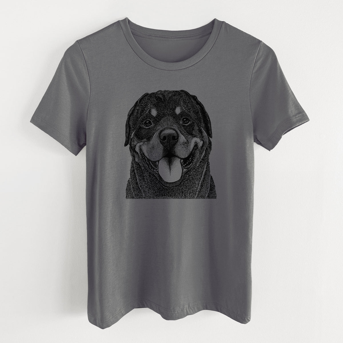 Bare Hagan the Rottweiler - Women's Lightweight Relaxed Fit 100% Cotton Crewneck