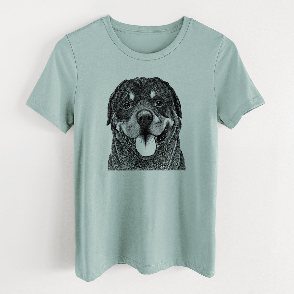 Bare Hagan the Rottweiler - Women's Lightweight Relaxed Fit 100% Cotton Crewneck