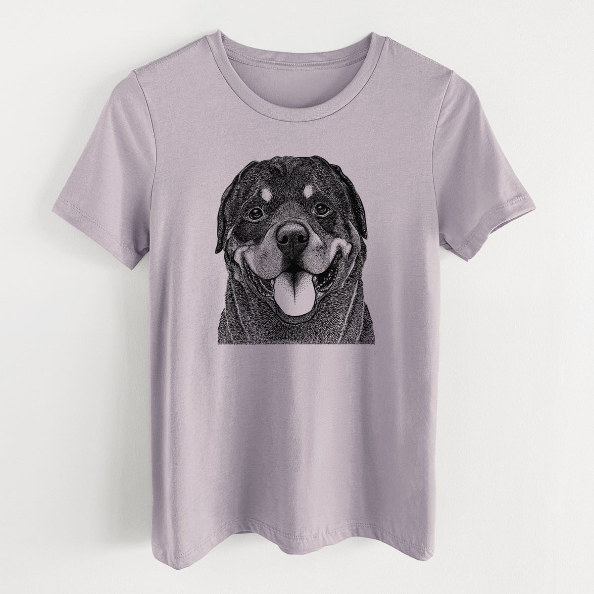 Bare Hagan the Rottweiler - Women's Lightweight Relaxed Fit 100% Cotton Crewneck