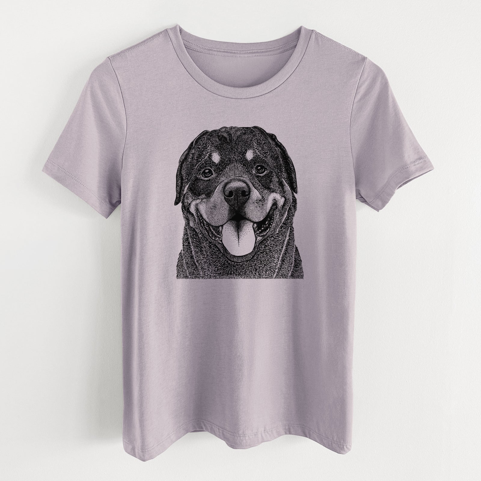 Bare Hagan the Rottweiler - Women's Lightweight Relaxed Fit 100% Cotton Crewneck