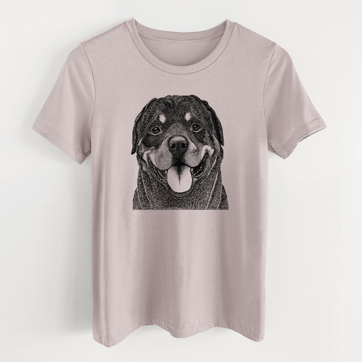 Bare Hagan the Rottweiler - Women's Lightweight Relaxed Fit 100% Cotton Crewneck