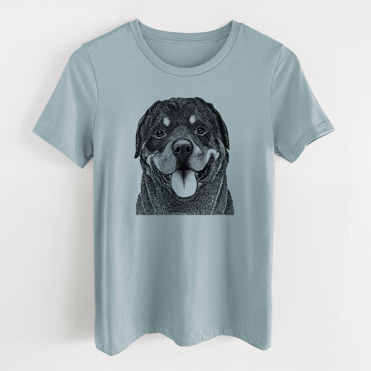 Bare Hagan the Rottweiler - Women's Lightweight Relaxed Fit 100% Cotton Crewneck