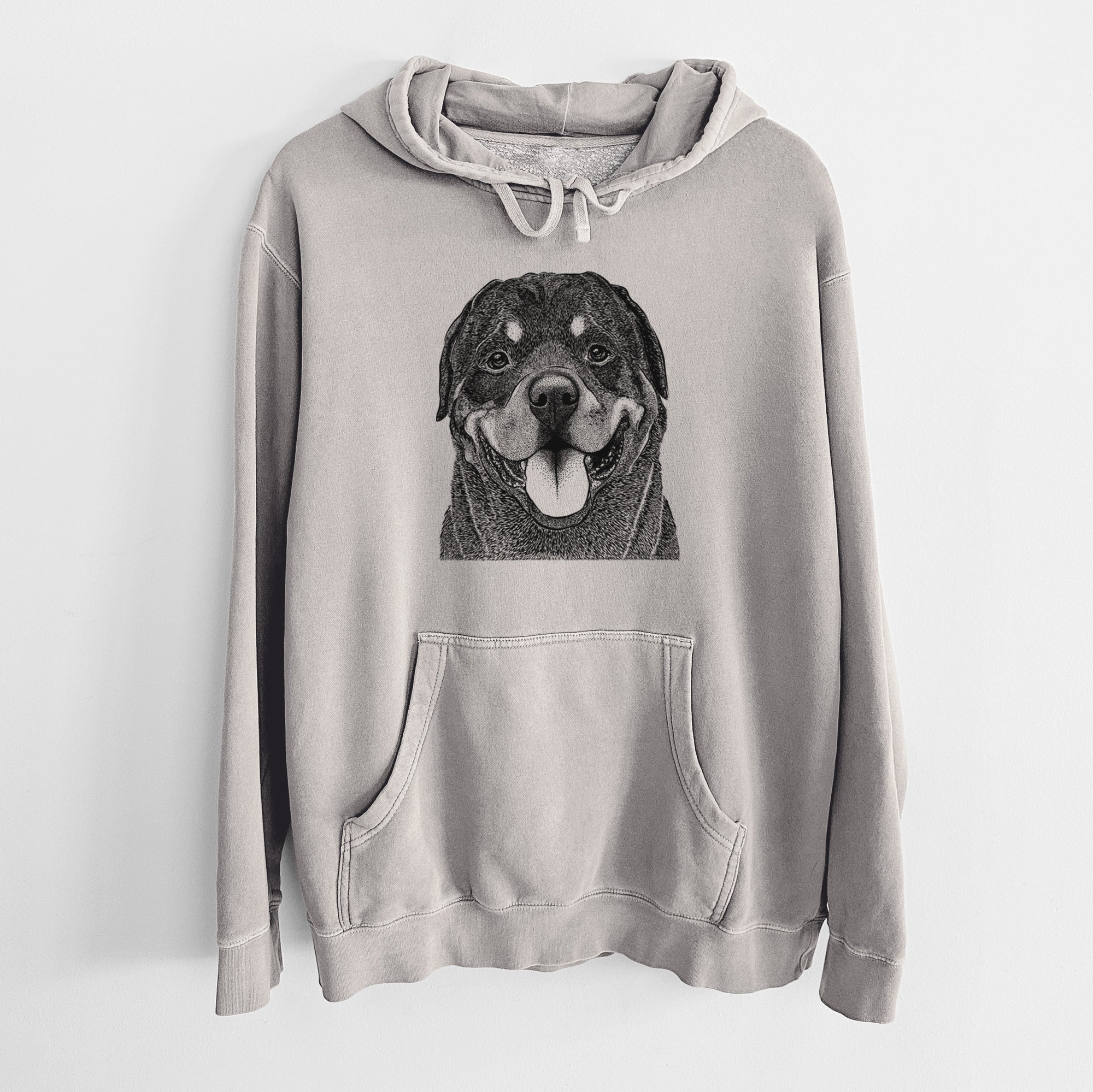 Bare Hagan the Rottweiler - Unisex Pigment Dyed Hoodie