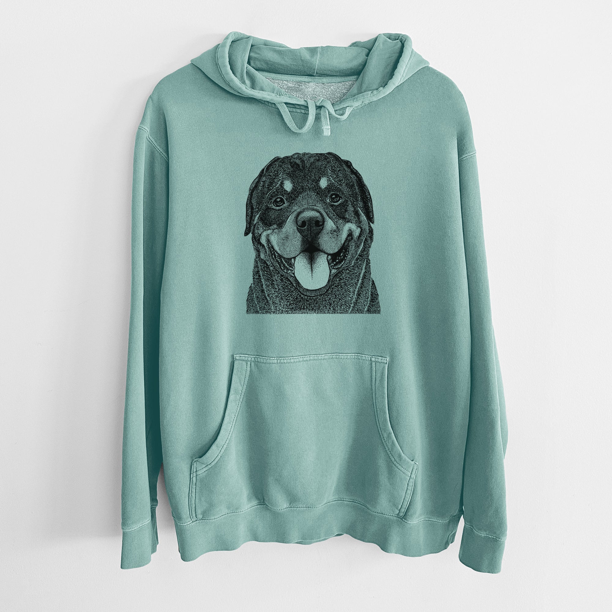 Bare Hagan the Rottweiler - Unisex Pigment Dyed Hoodie