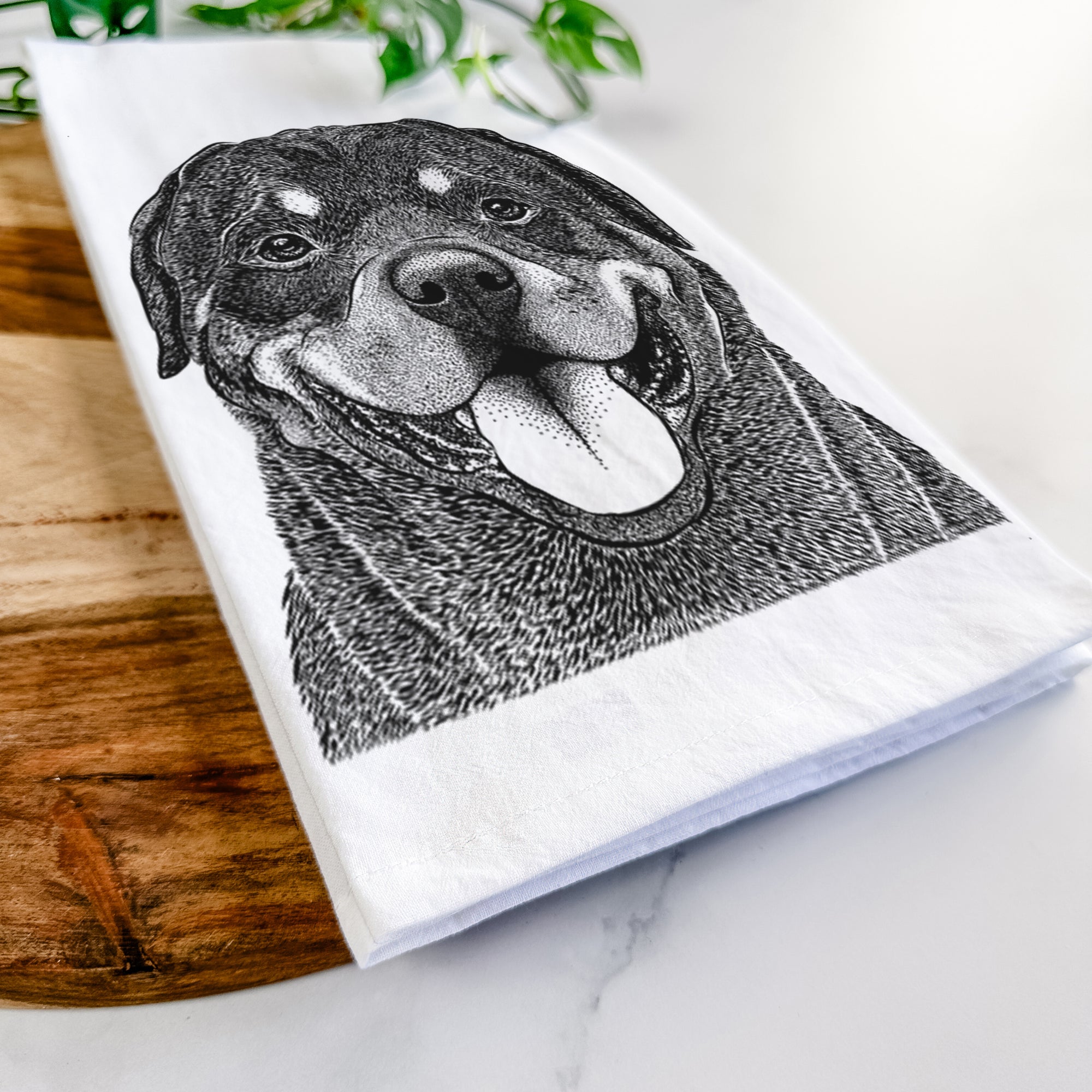 Hagan the Rottweiler Tea Towel