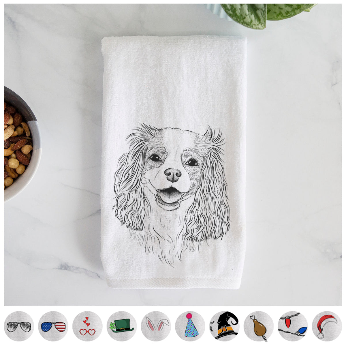 Halley Comet the Cavalier King Charles Spaniel Premium Hand Towel