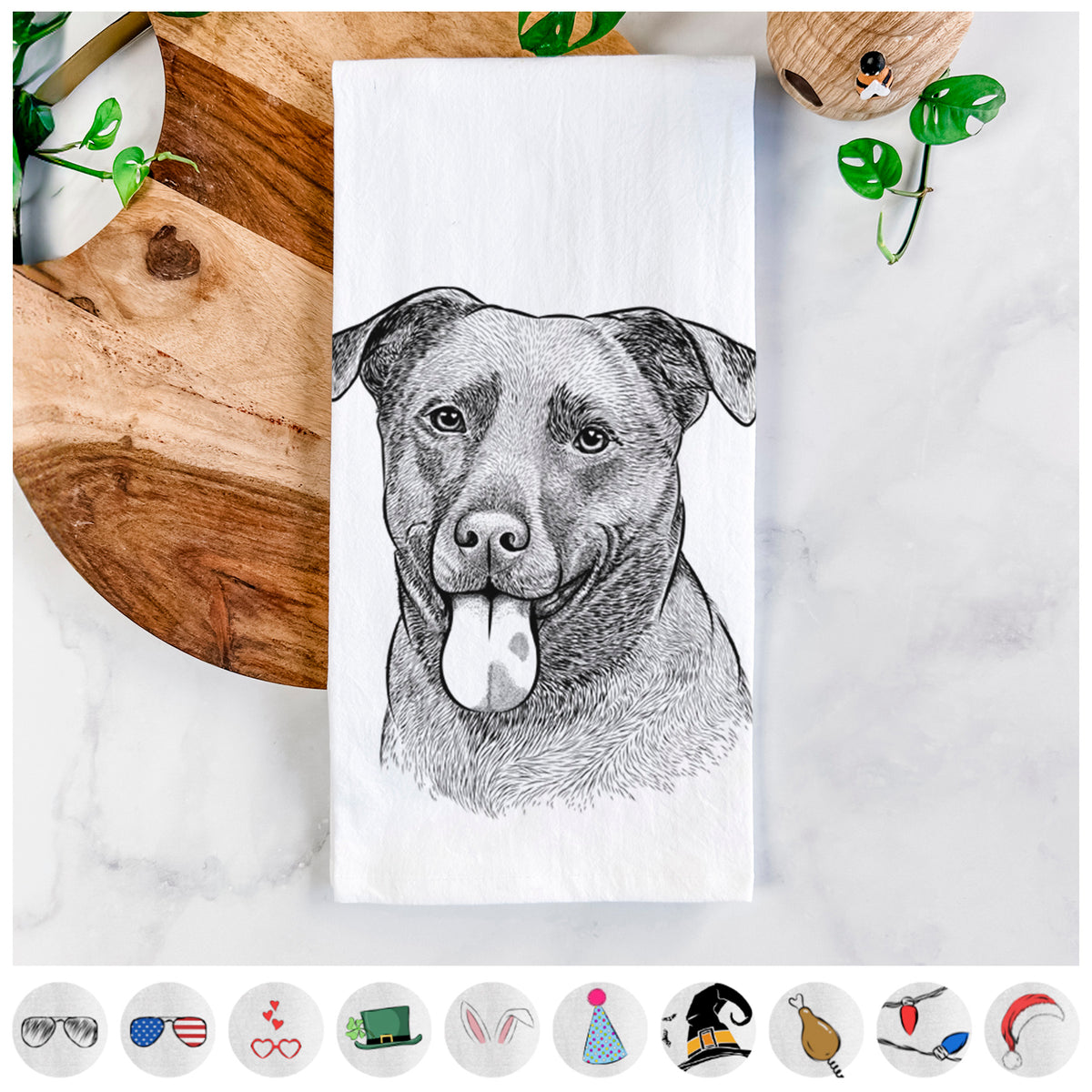 Harbor the Mixed Breed Tea Towel