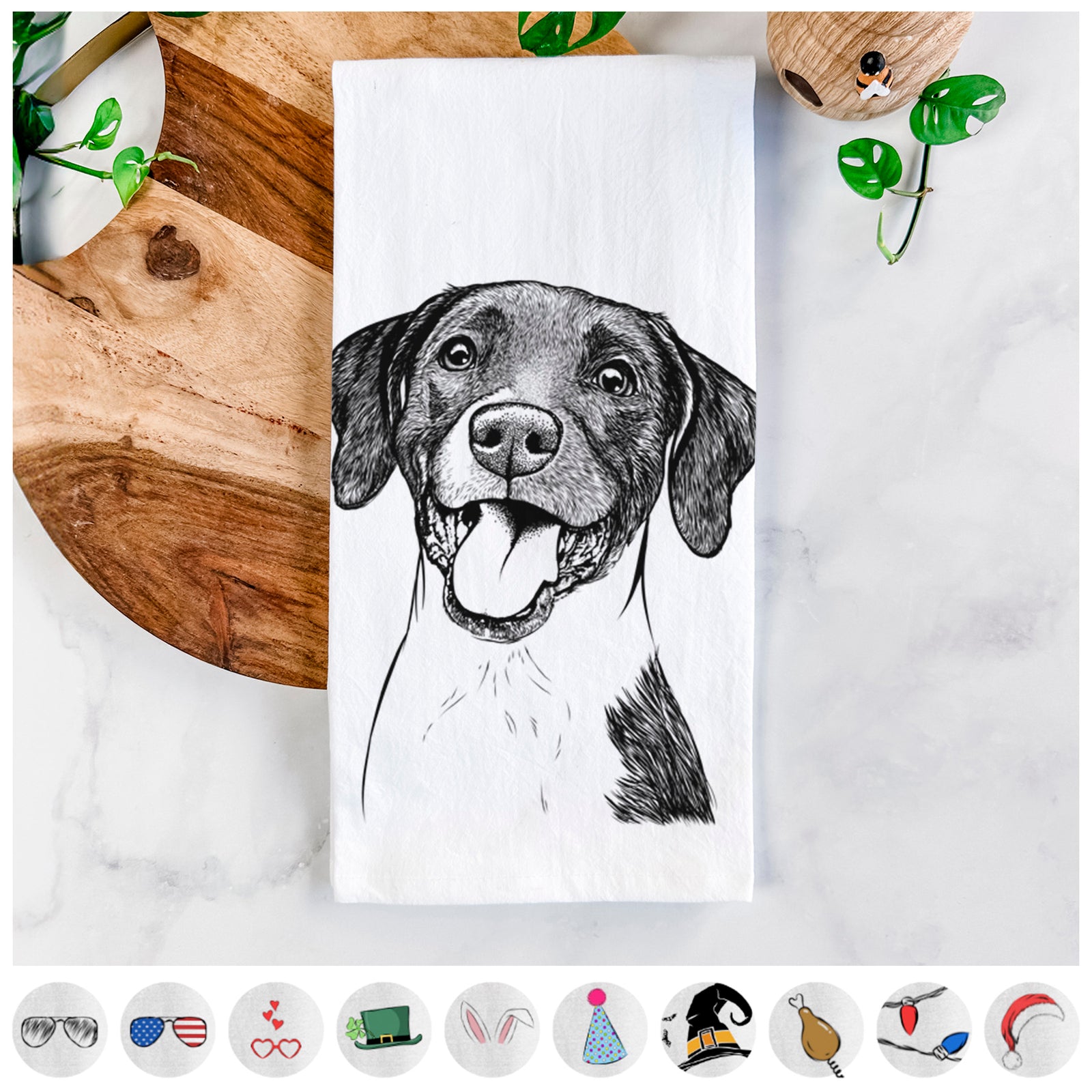 Harper the Mixed Breed Tea Towel