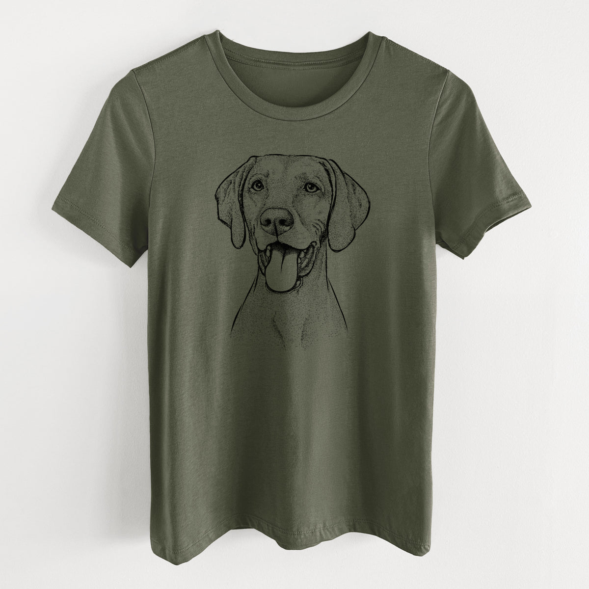 Bare Harper the Vizsla - Women's Lightweight Relaxed Fit 100% Cotton Crewneck