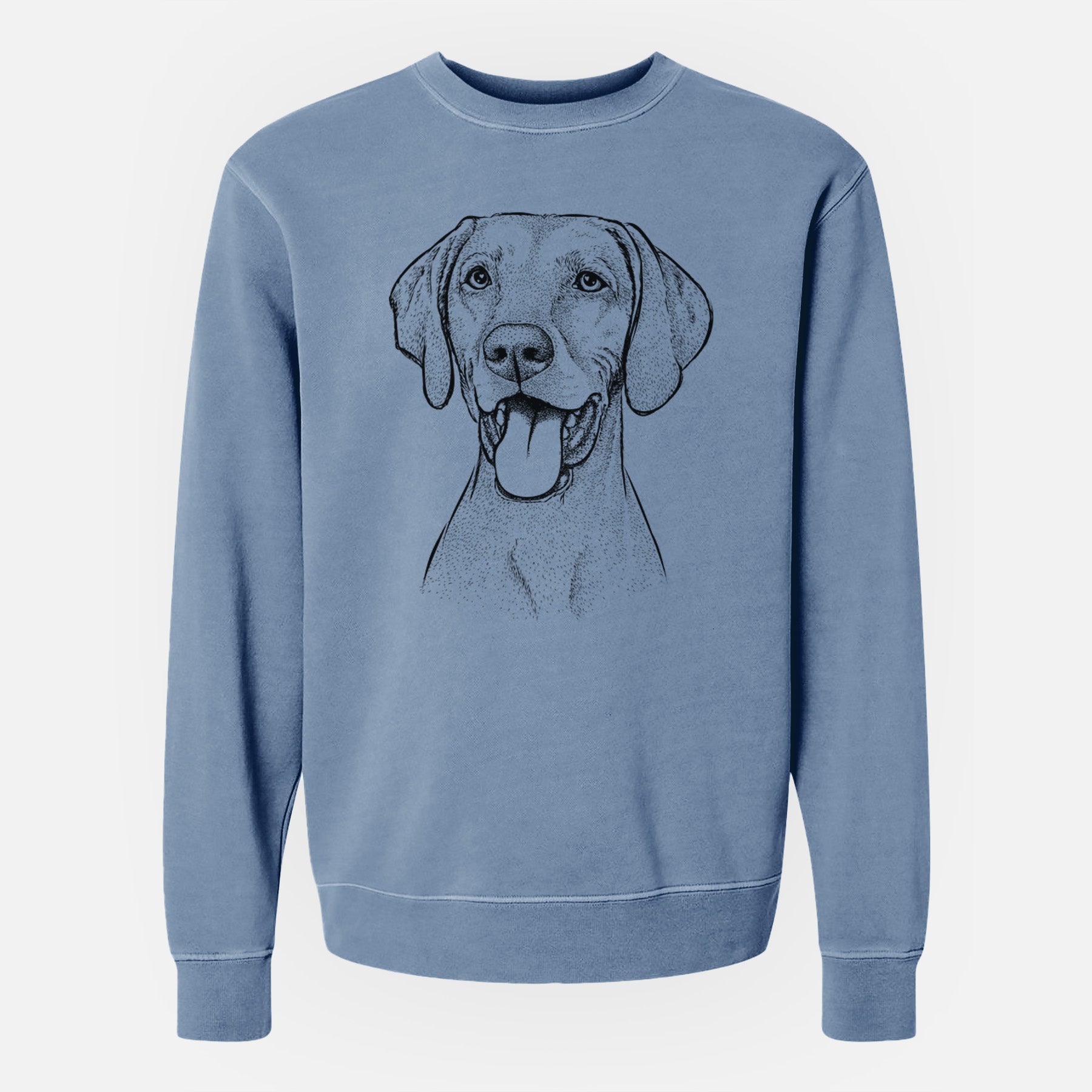 Bare Harper the Vizsla - Unisex Pigment Dyed Crew Sweatshirt