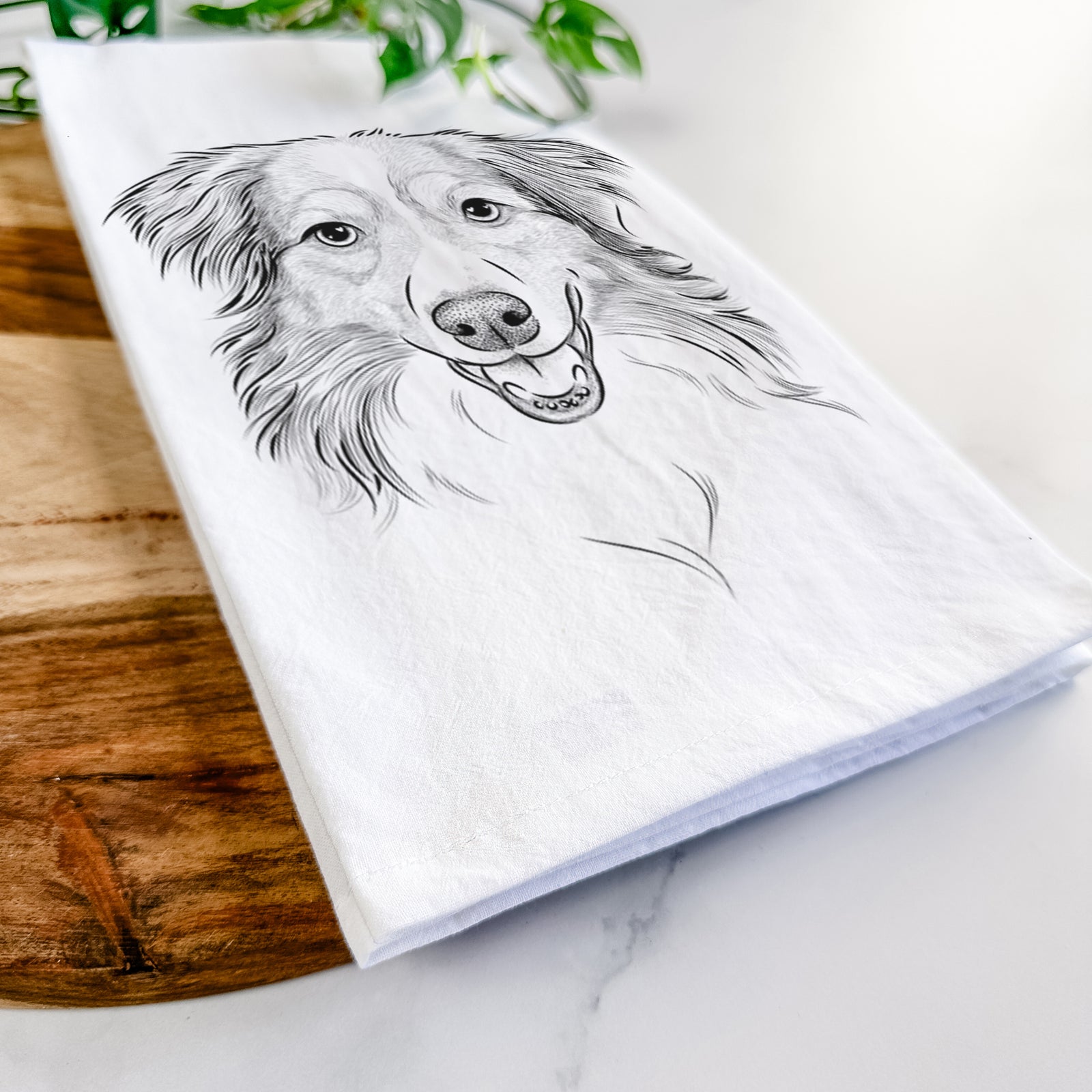 Hattie the Australian Shepherd Tea Towel