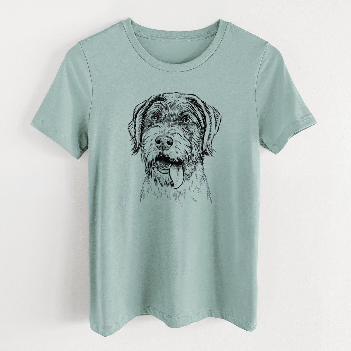 Bare Hazel the German Wirehaired Pointer Mix - Women's Lightweight Relaxed Fit 100% Cotton Crewneck