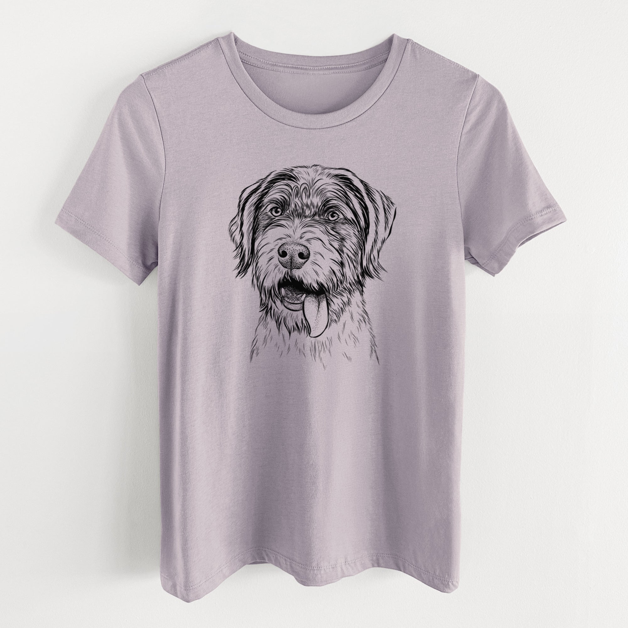 Bare Hazel the German Wirehaired Pointer Mix - Women's Lightweight Relaxed Fit 100% Cotton Crewneck