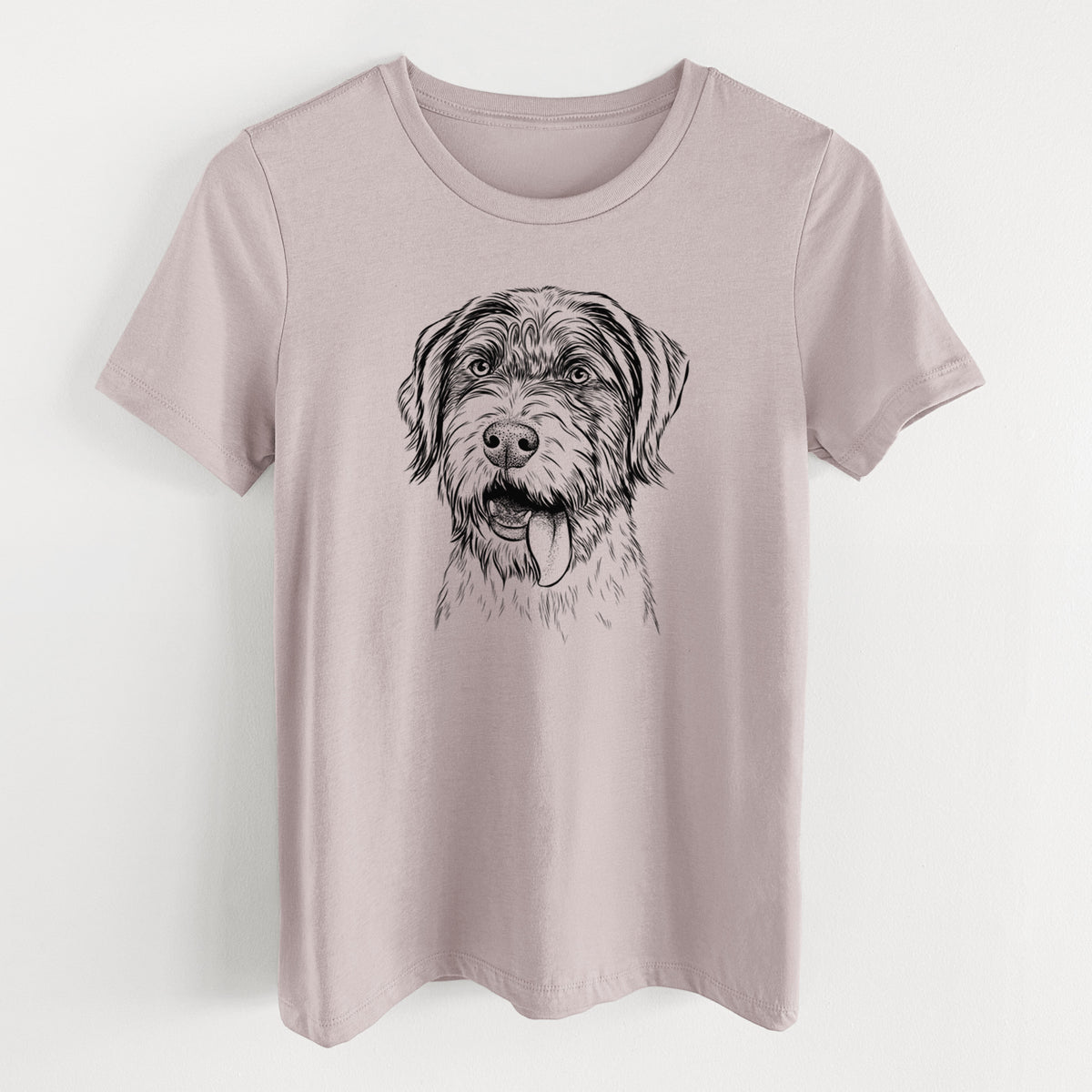 Bare Hazel the German Wirehaired Pointer Mix - Women's Lightweight Relaxed Fit 100% Cotton Crewneck