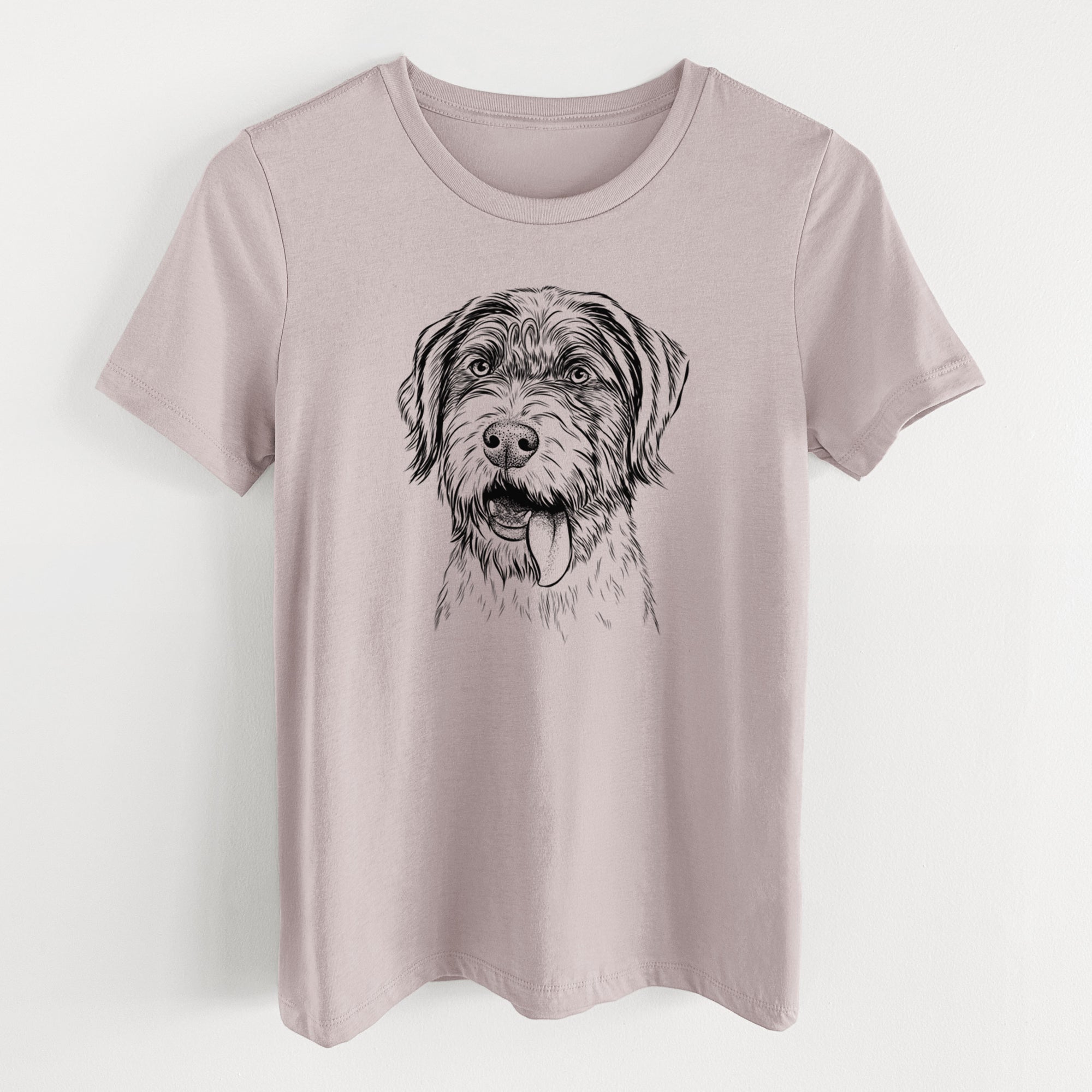 Bare Hazel the German Wirehaired Pointer Mix - Women's Lightweight Relaxed Fit 100% Cotton Crewneck