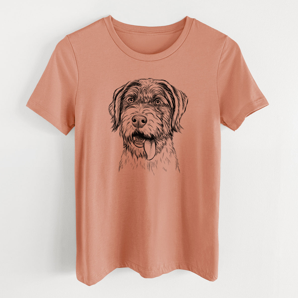 Bare Hazel the German Wirehaired Pointer Mix - Women's Lightweight Relaxed Fit 100% Cotton Crewneck