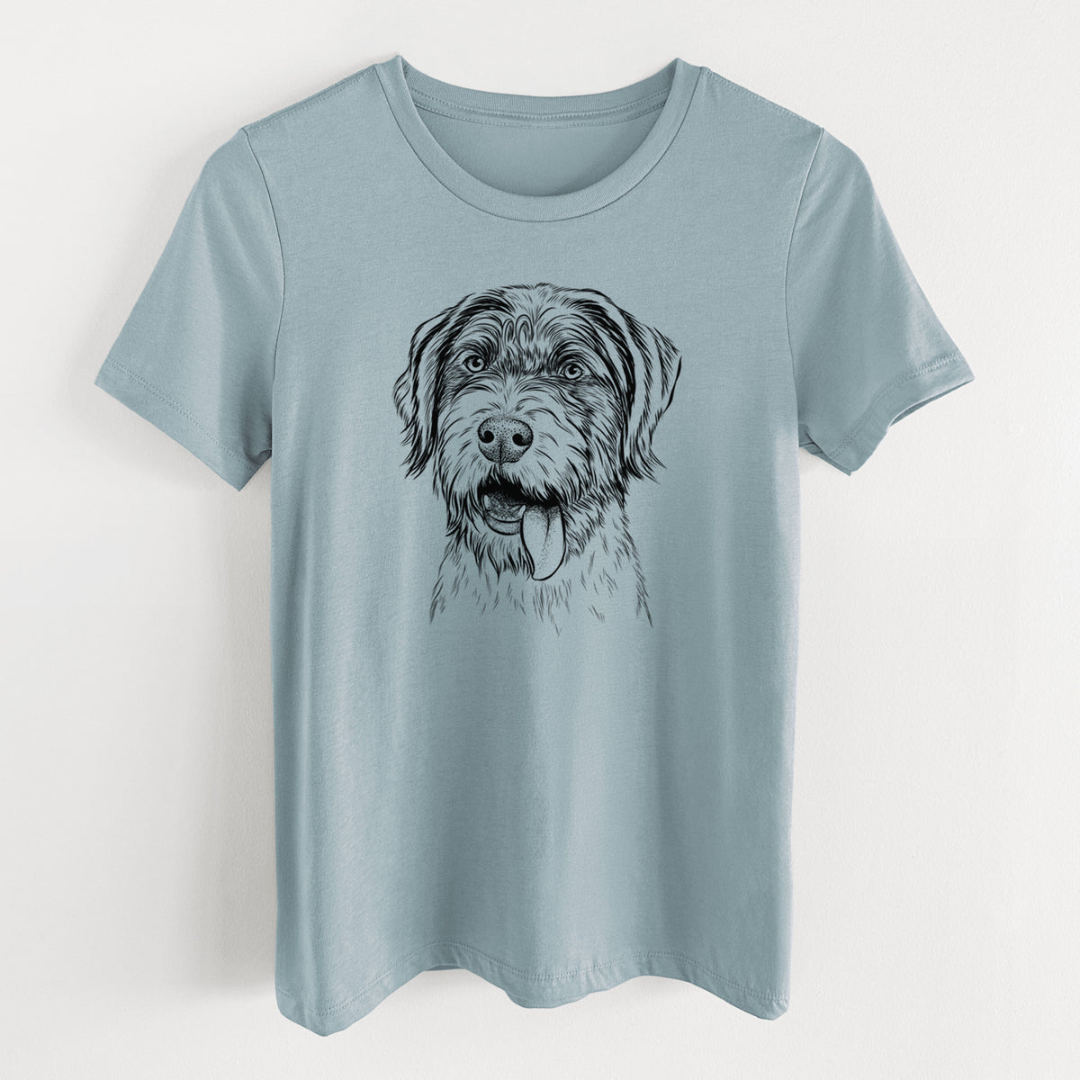 Bare Hazel the German Wirehaired Pointer Mix - Women's Lightweight Relaxed Fit 100% Cotton Crewneck