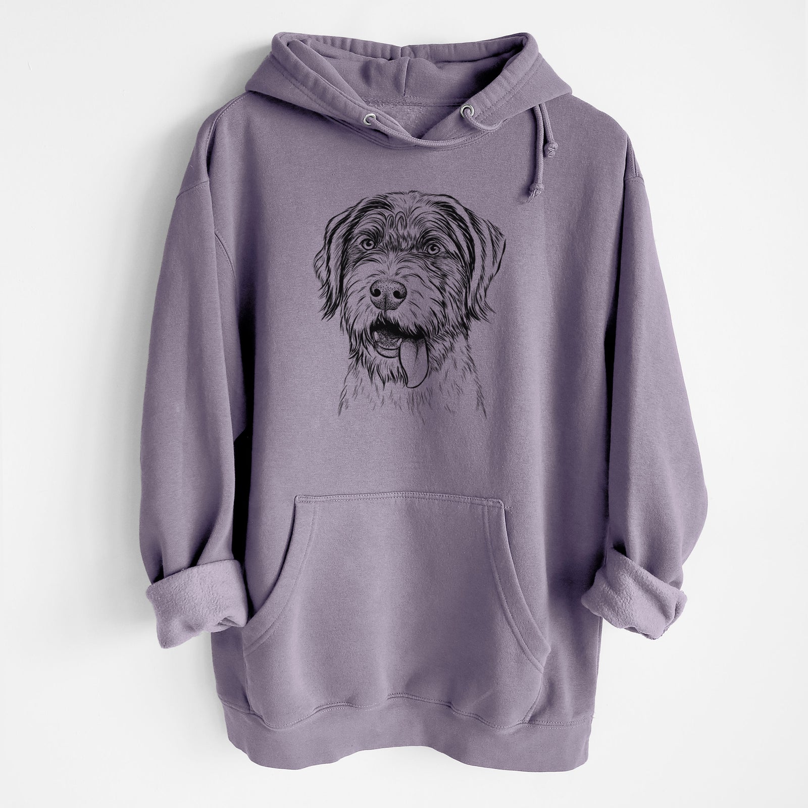 Hazel the German Wirehaired Pointer Mix- Heavyweight Fleece Hoodie