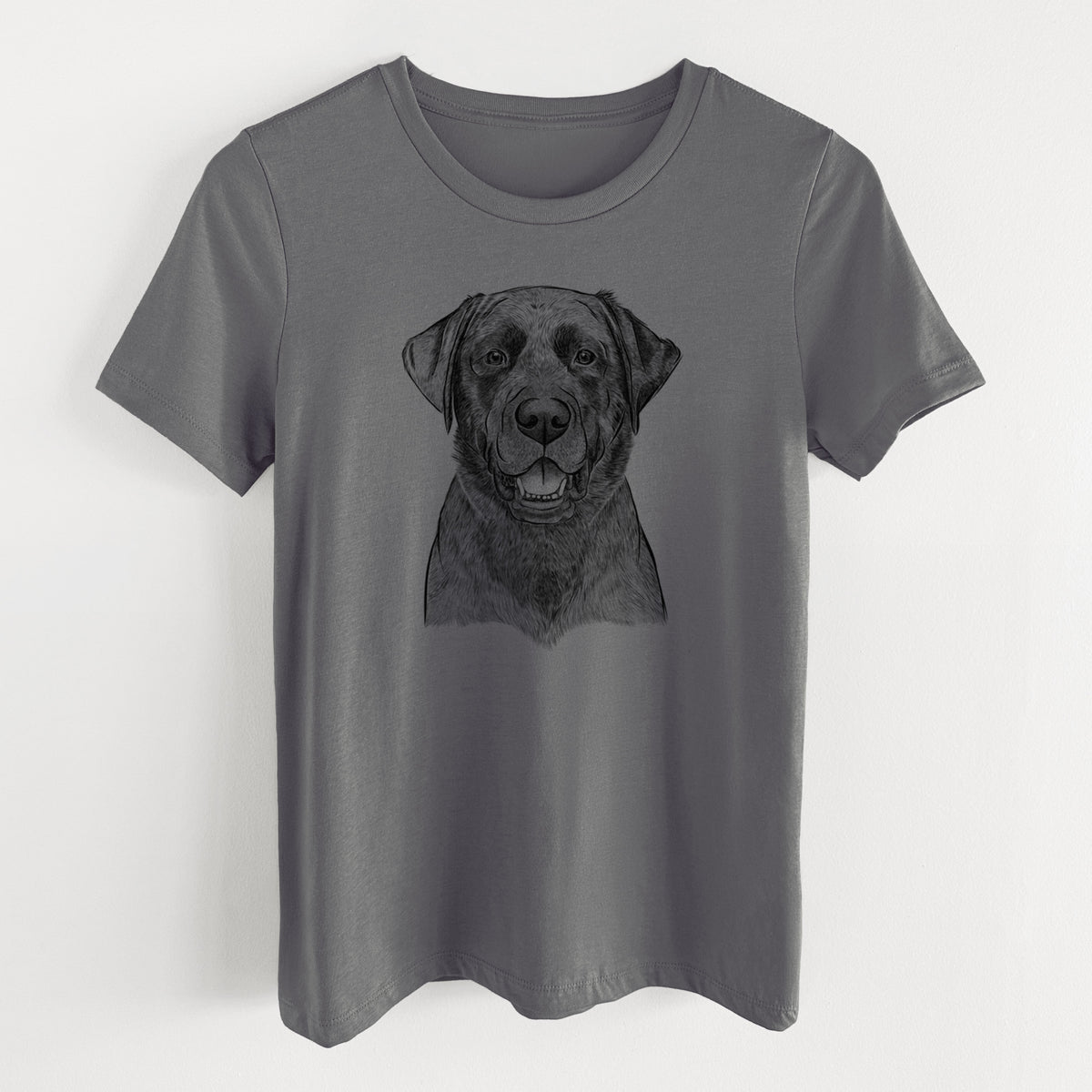 Bare Heath the Black Lab - Women's Lightweight Relaxed Fit 100% Cotton Crewneck