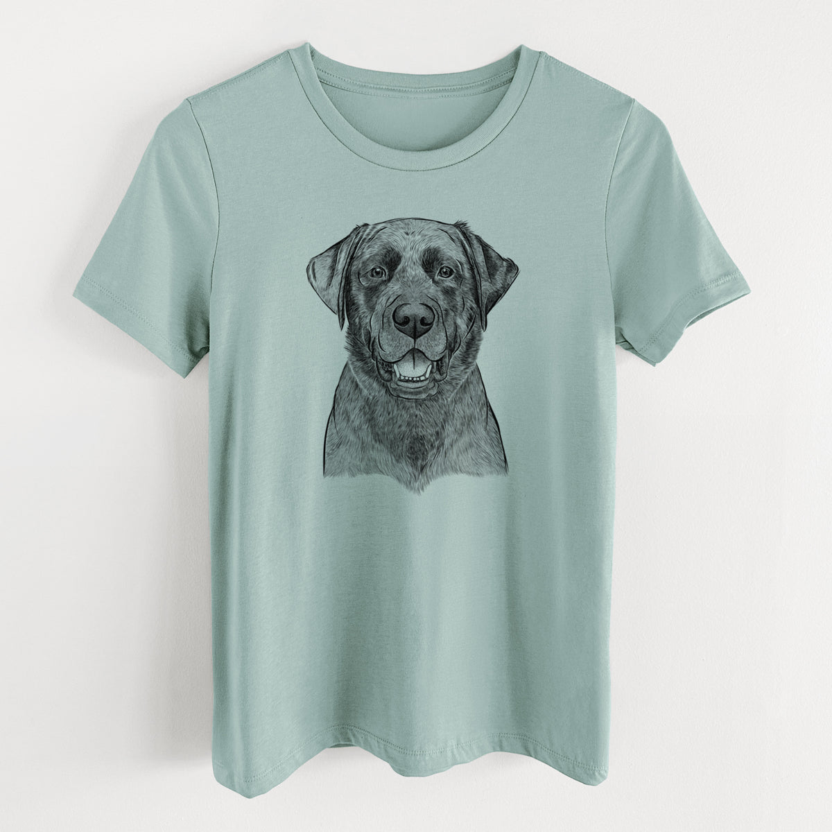 Bare Heath the Black Lab - Women's Lightweight Relaxed Fit 100% Cotton Crewneck