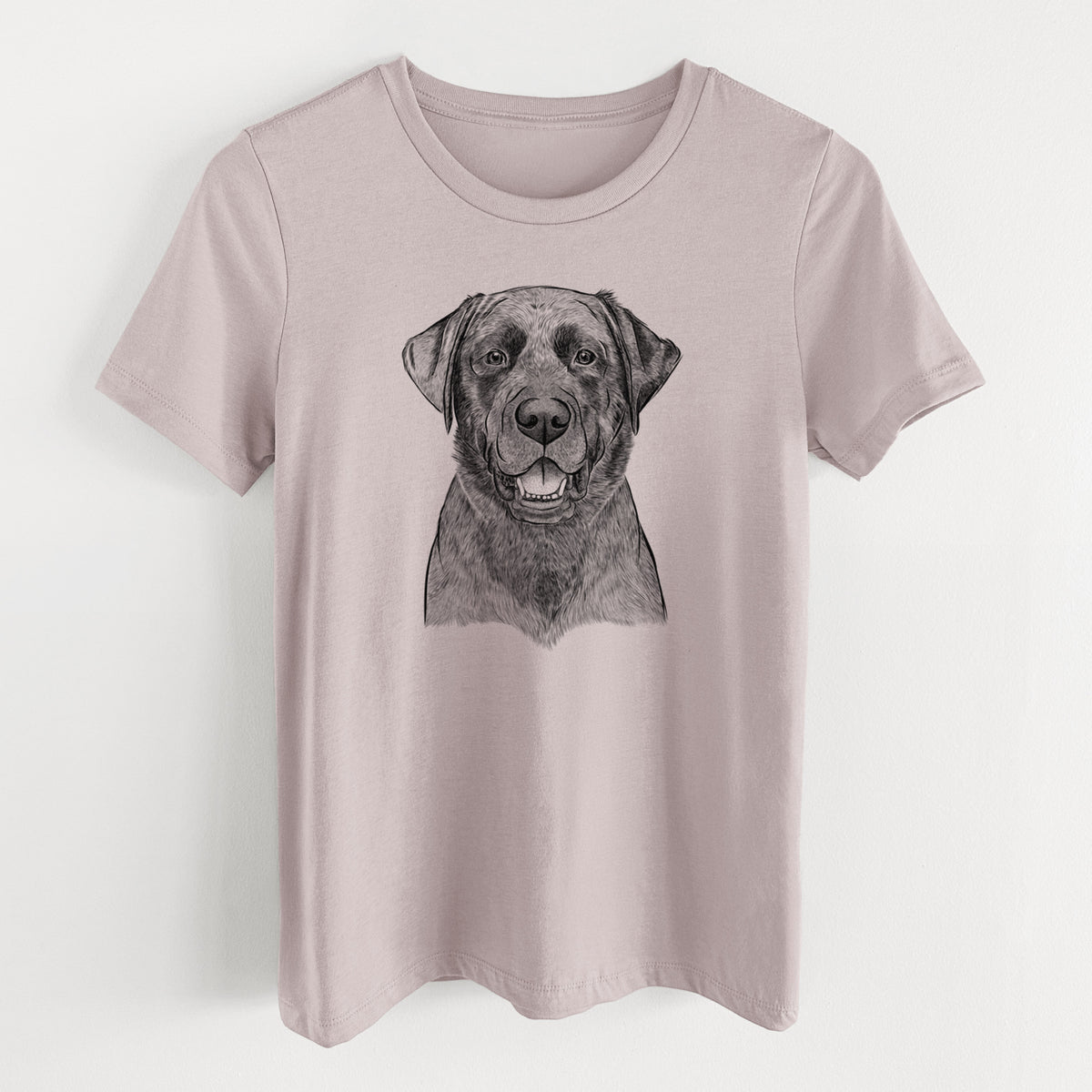 Bare Heath the Black Lab - Women's Lightweight Relaxed Fit 100% Cotton Crewneck