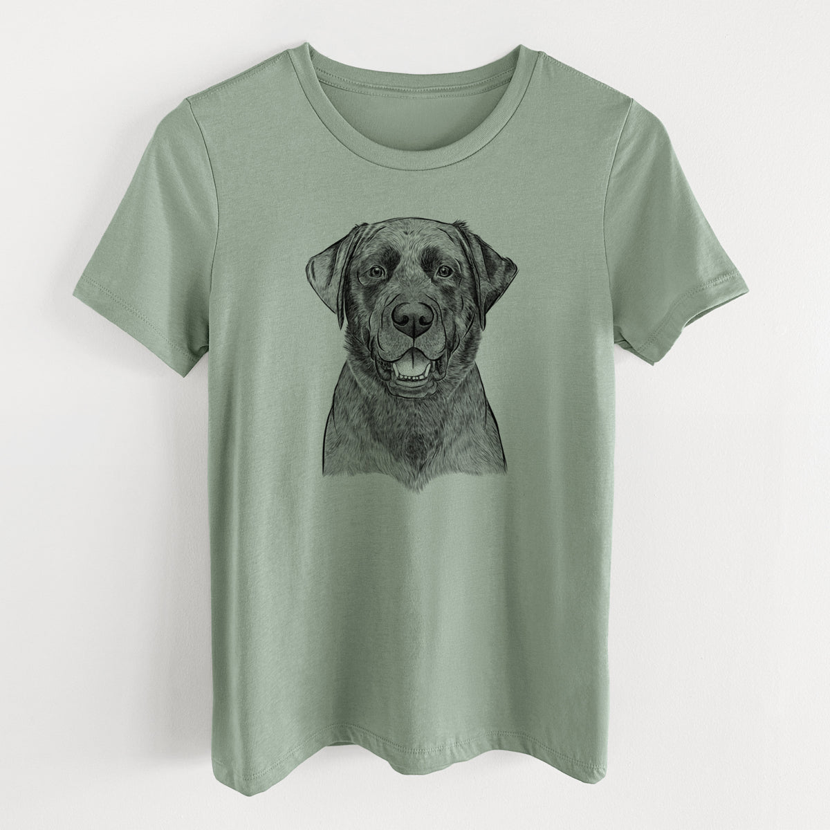 Bare Heath the Black Lab - Women's Lightweight Relaxed Fit 100% Cotton Crewneck