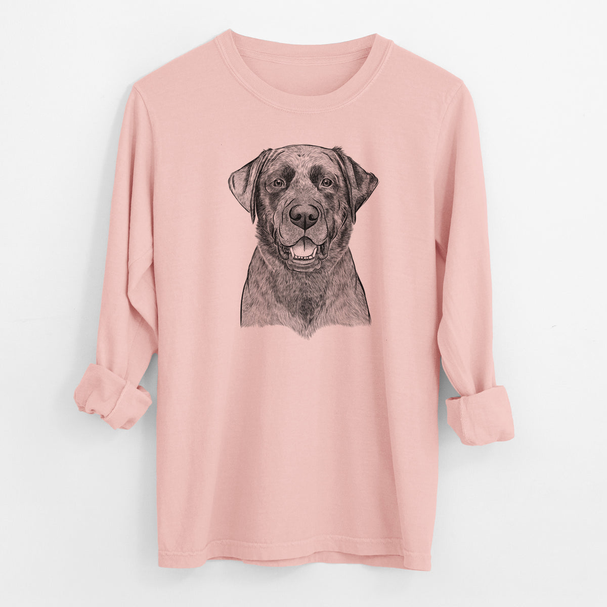 Bare Heath the Black Lab - Men's Heavyweight 100% Cotton Long Sleeve