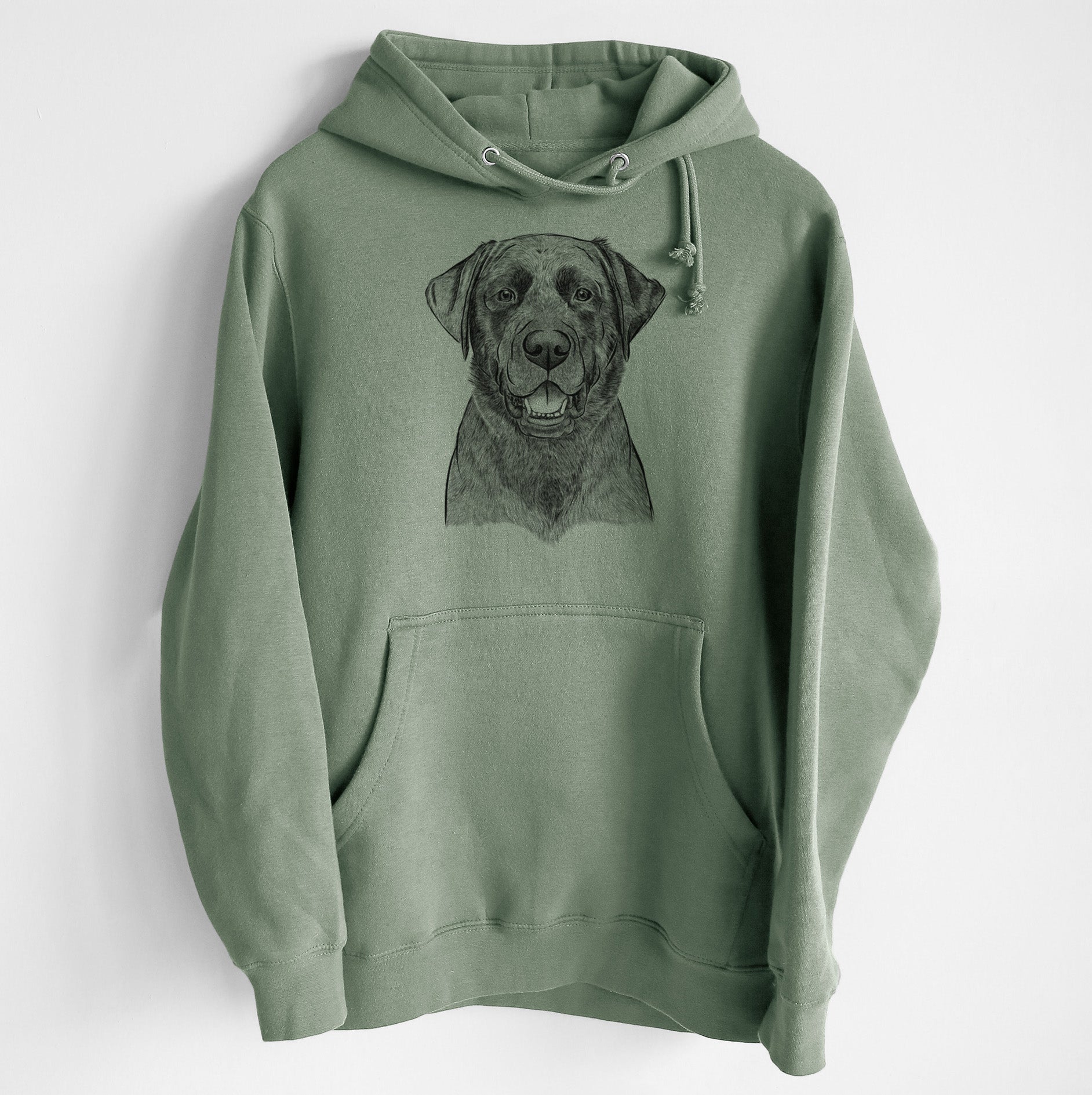 Heath the Black Lab- Heavyweight Fleece Hoodie