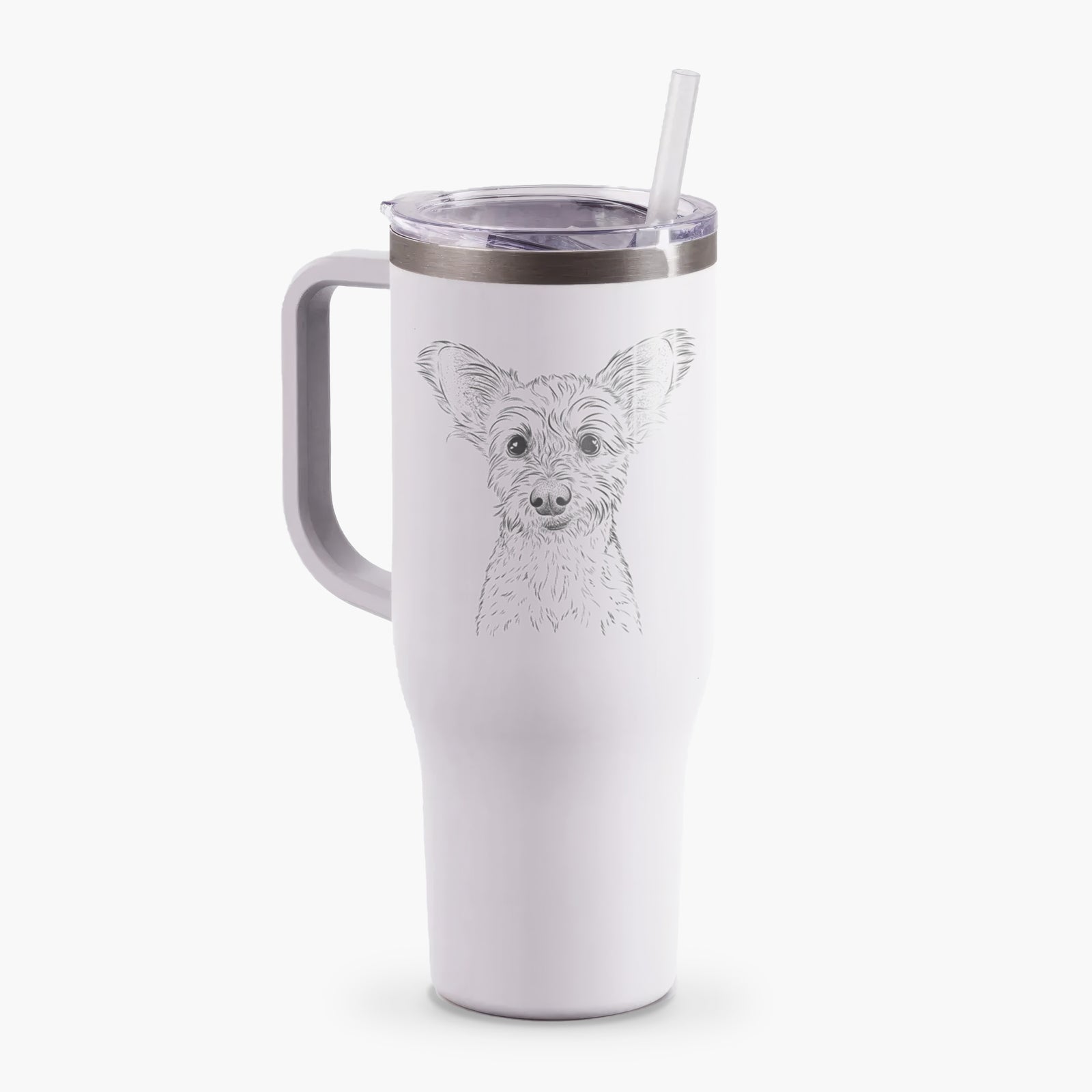 Heidi the Schnauzer Mix - 40oz Tumbler with Handle