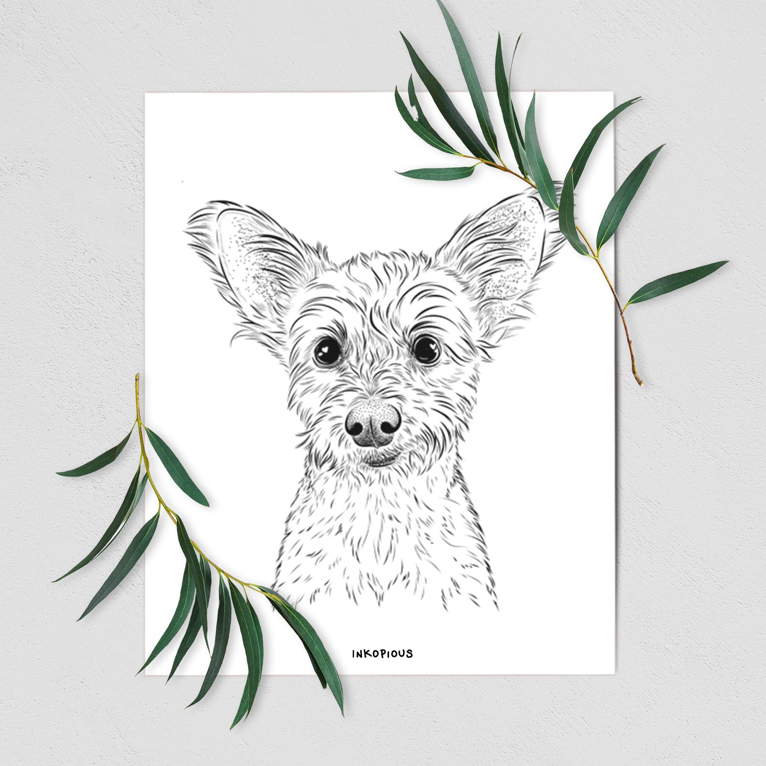 Heidi the Schnauzer Mix Art Print