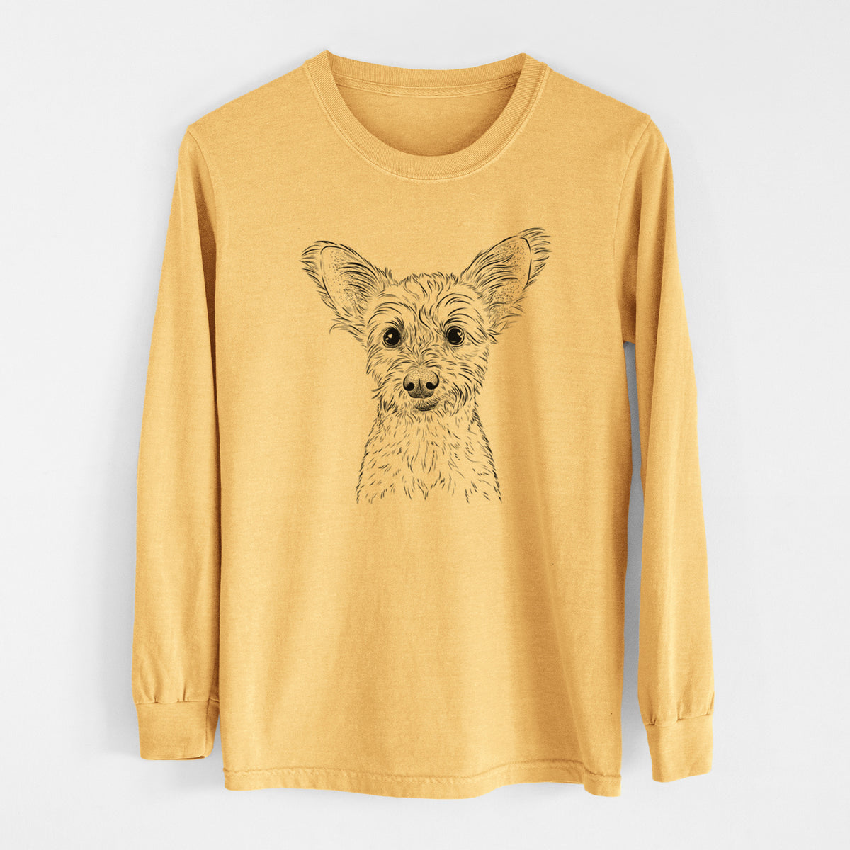 Bare Heidi the Schnauzer Mix - Heavyweight 100% Cotton Long Sleeve