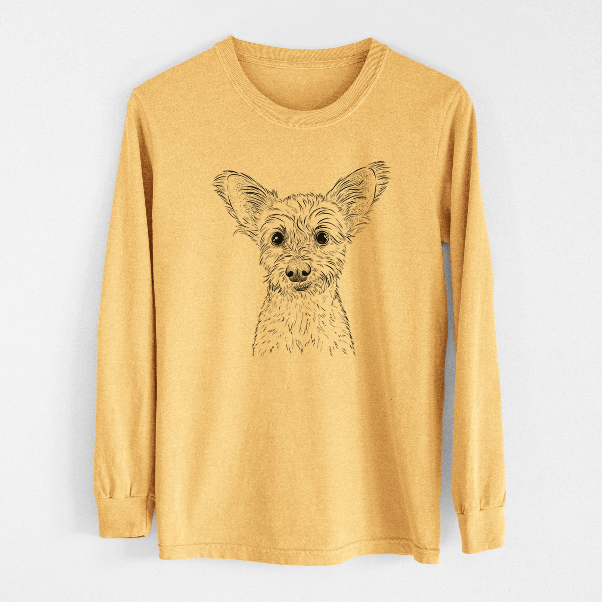 Bare Heidi the Schnauzer Mix - Heavyweight 100% Cotton Long Sleeve