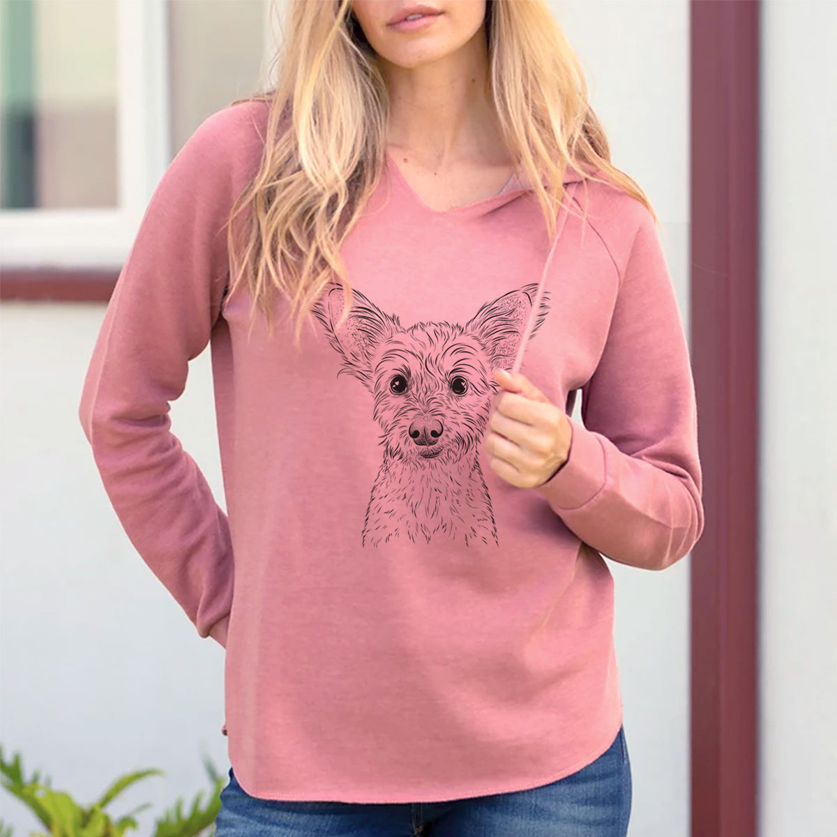 Bare Heidi the Schnauzer Mix - Cali Wave Hooded Sweatshirt