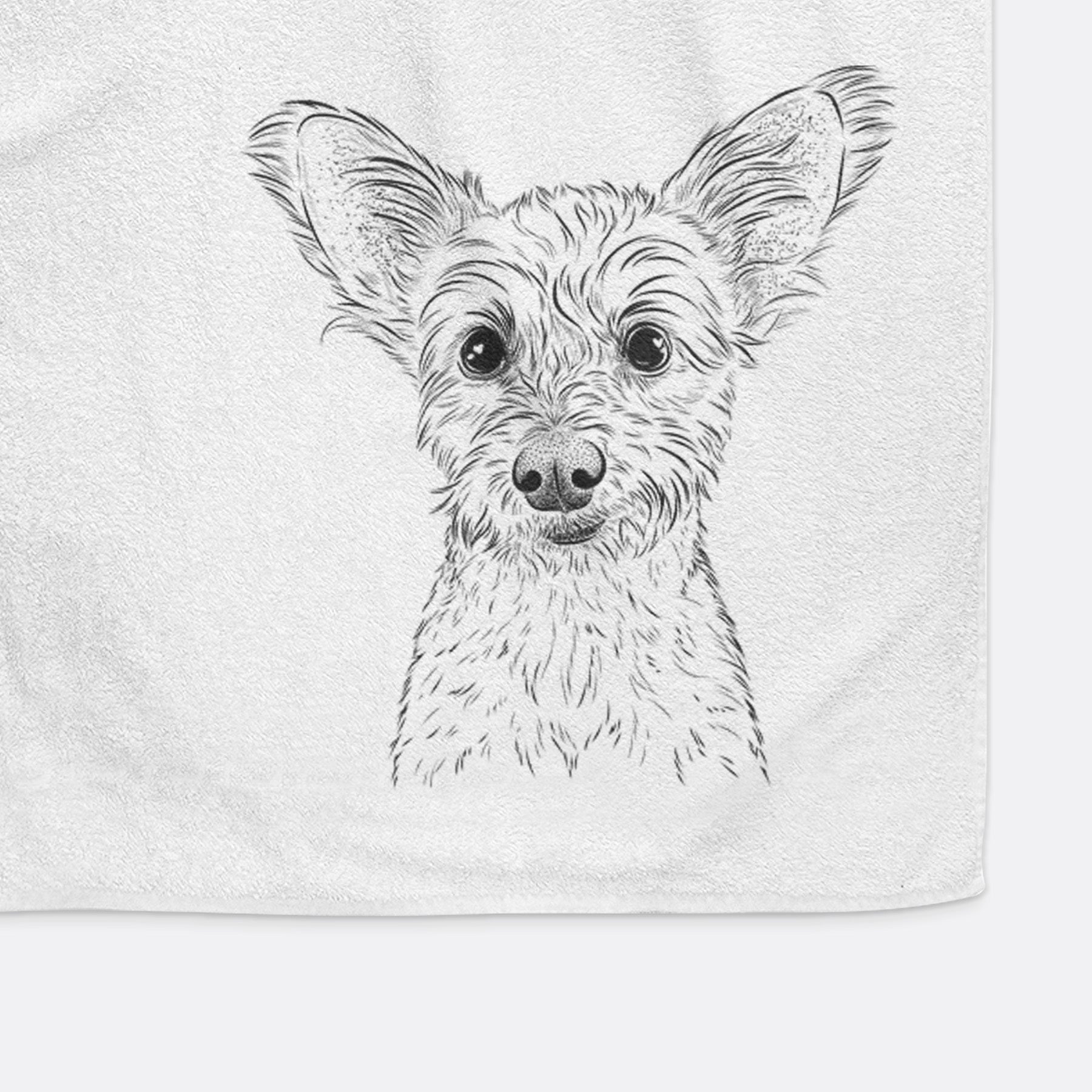 Heidi the Schnauzer Mix Decorative Hand Towel