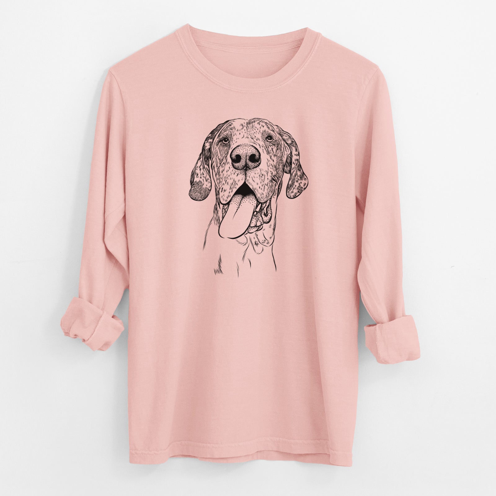 Bare Hennessey the Great Dane - Men's Heavyweight 100% Cotton Long Sleeve