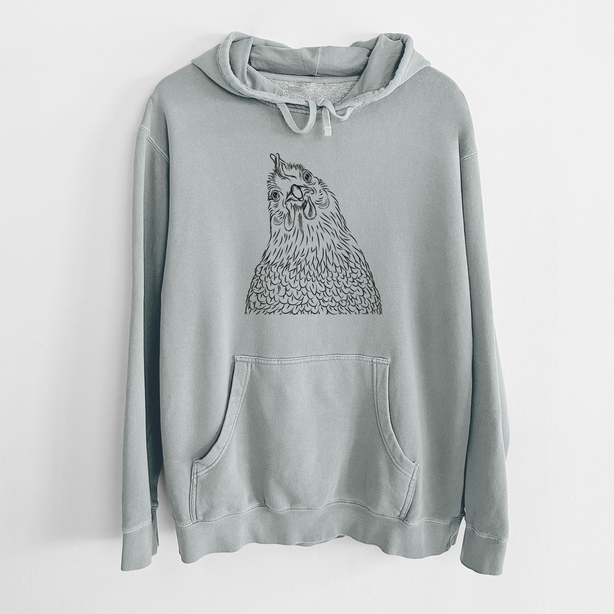 Bare Henrietta the Chicken - Unisex Pigment Dyed Hoodie