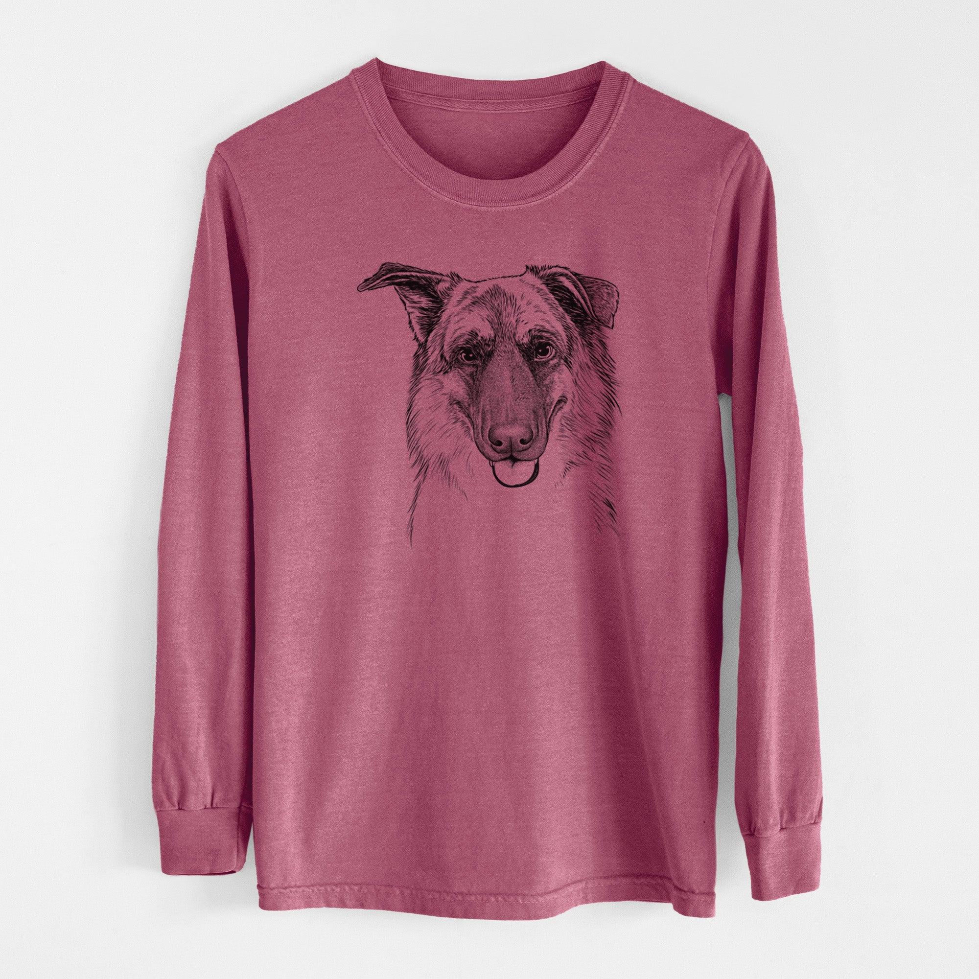 Bare Henry the German Shepherd - Men's Heavyweight 100% Cotton Long Sleeve