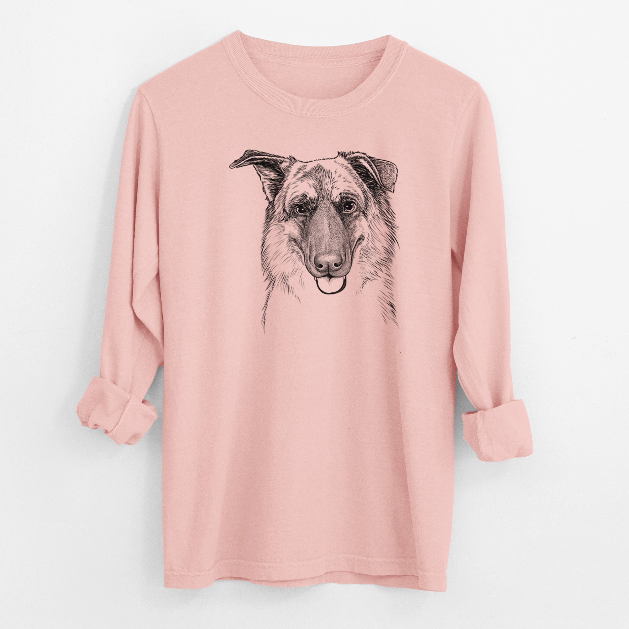 Bare Henry the German Shepherd - Men's Heavyweight 100% Cotton Long Sleeve