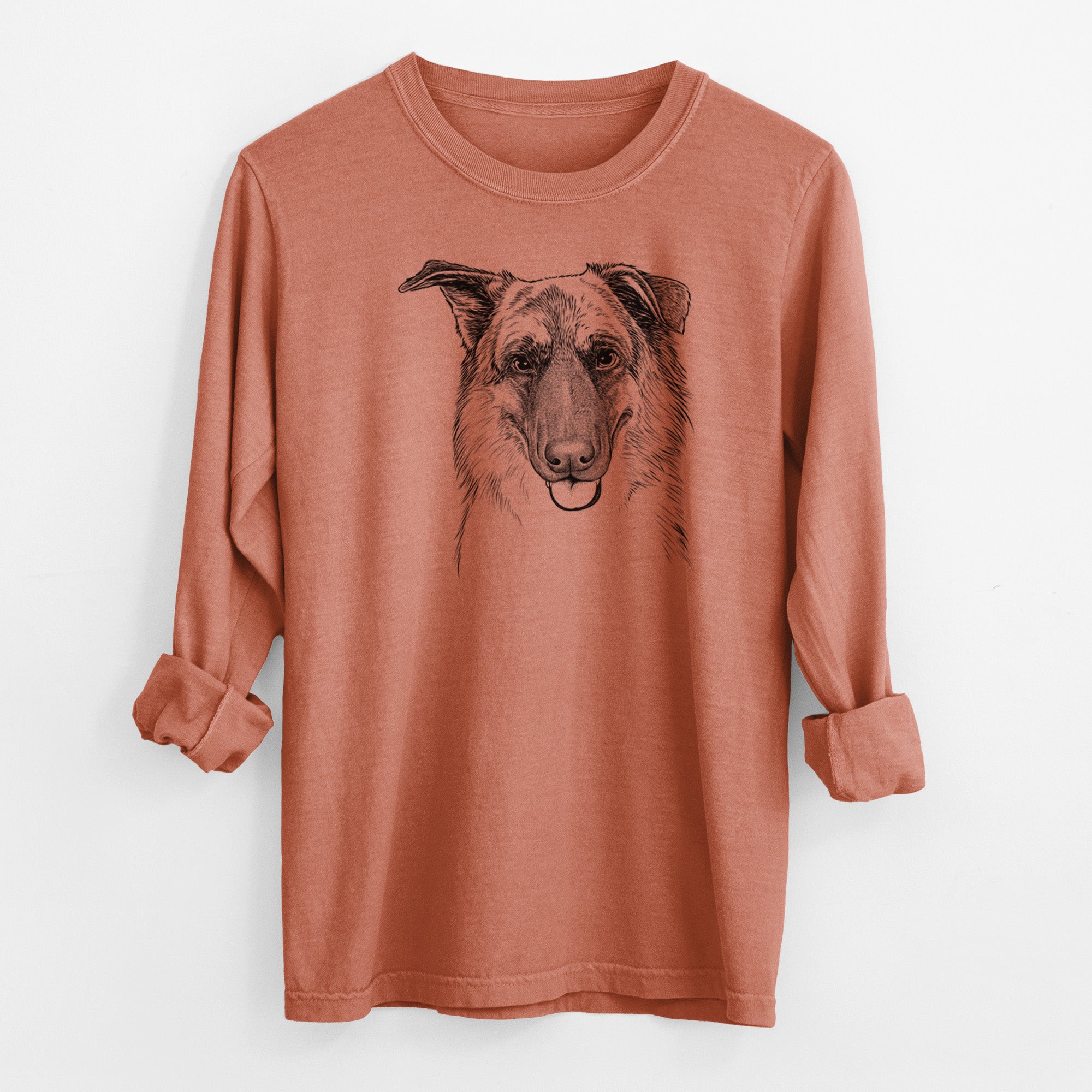 Bare Henry the German Shepherd - Men's Heavyweight 100% Cotton Long Sleeve