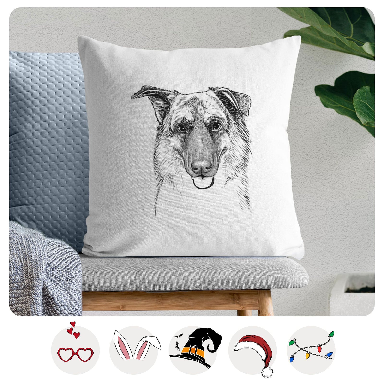 Henry the German Shepherd - Throw Pillow Cover