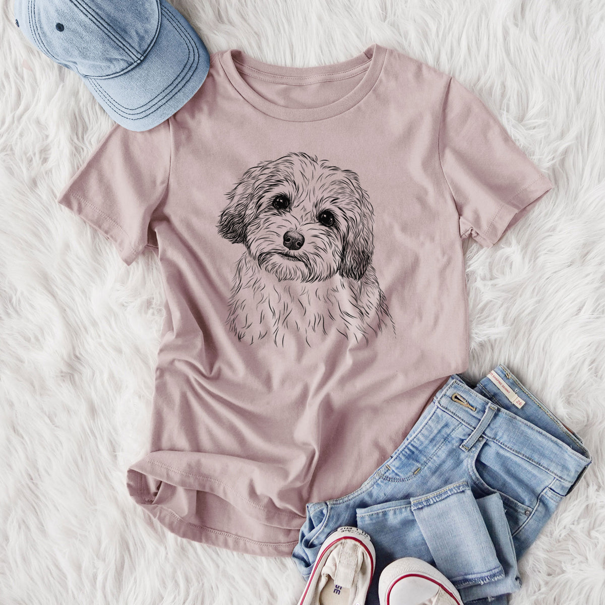 Bare Henry the Havanese - Women's Lightweight Relaxed Fit 100% Cotton Crewneck