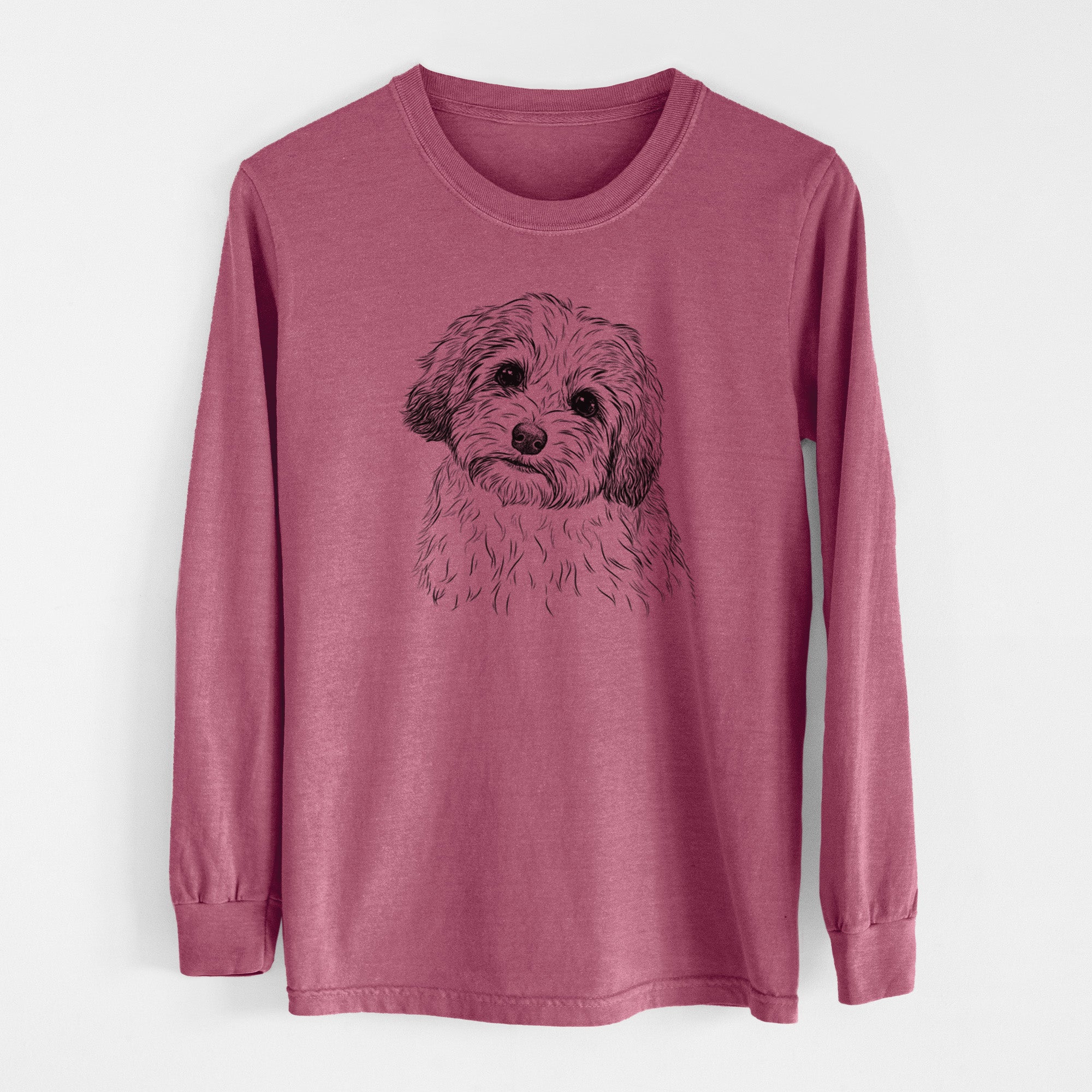 Bare Henry the Havanese - Men's Heavyweight 100% Cotton Long Sleeve
