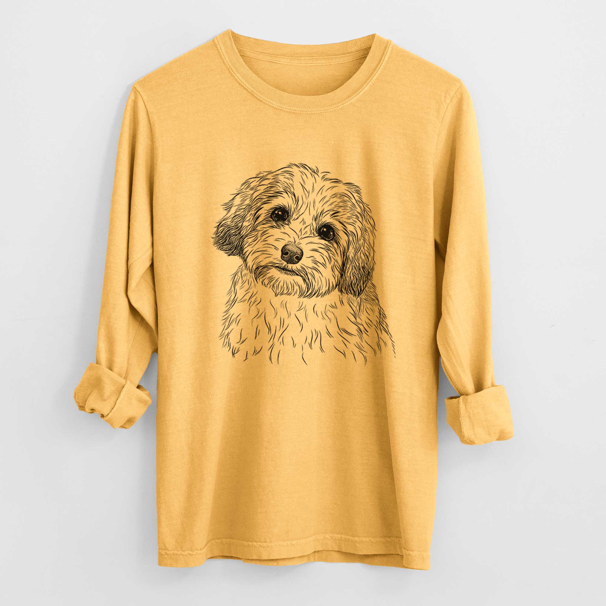 Bare Henry the Havanese - Men's Heavyweight 100% Cotton Long Sleeve