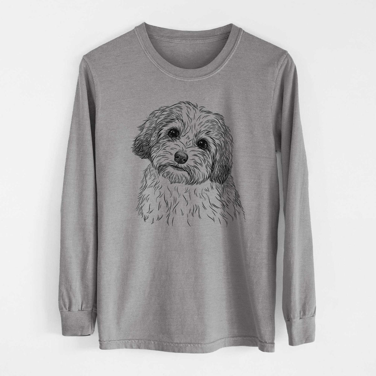 Bare Henry the Havanese - Men's Heavyweight 100% Cotton Long Sleeve