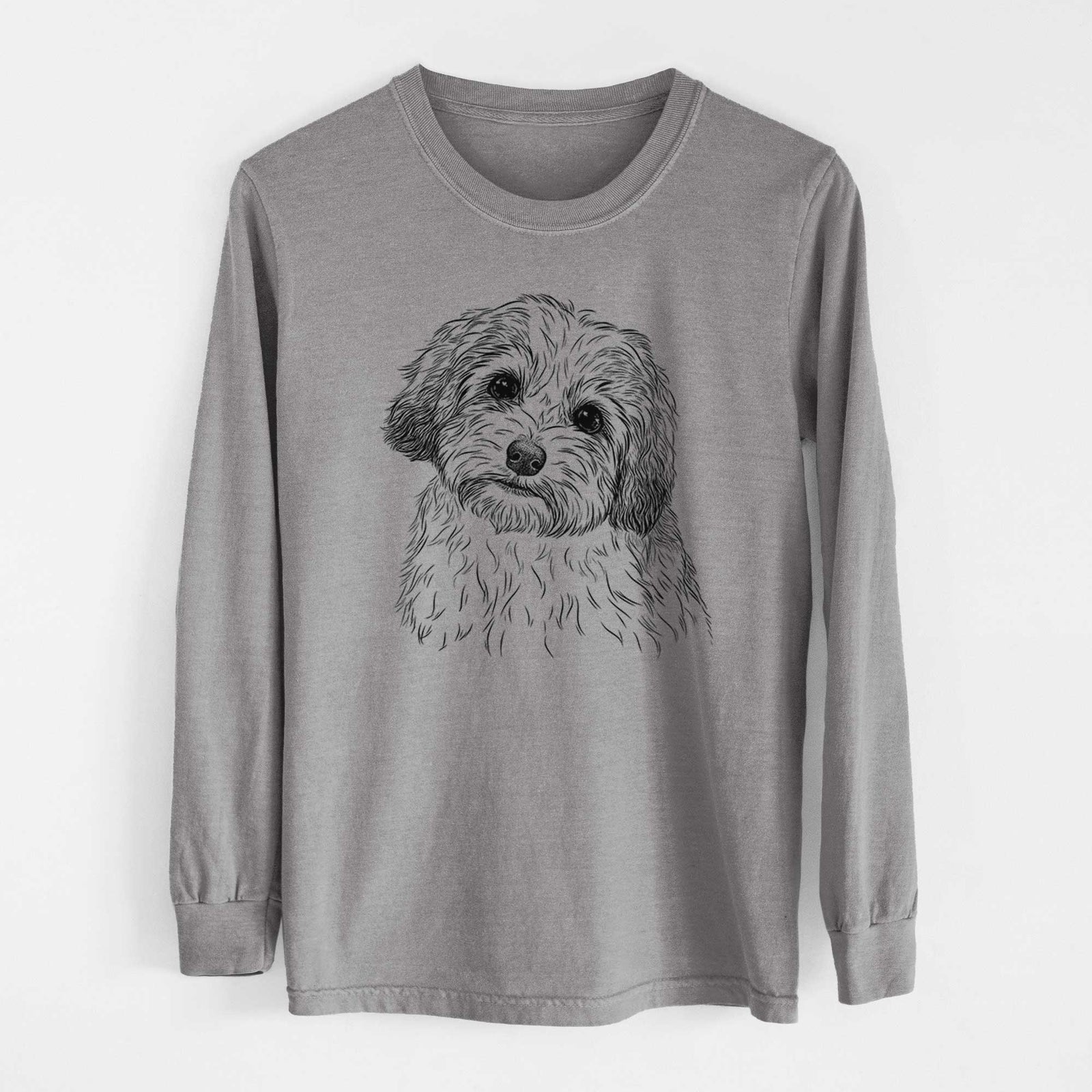 Bare Henry the Havanese - Men's Heavyweight 100% Cotton Long Sleeve