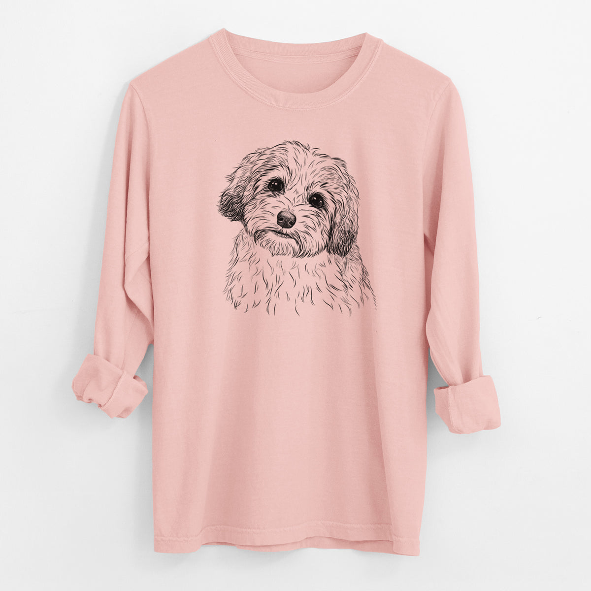 Bare Henry the Havanese - Men's Heavyweight 100% Cotton Long Sleeve