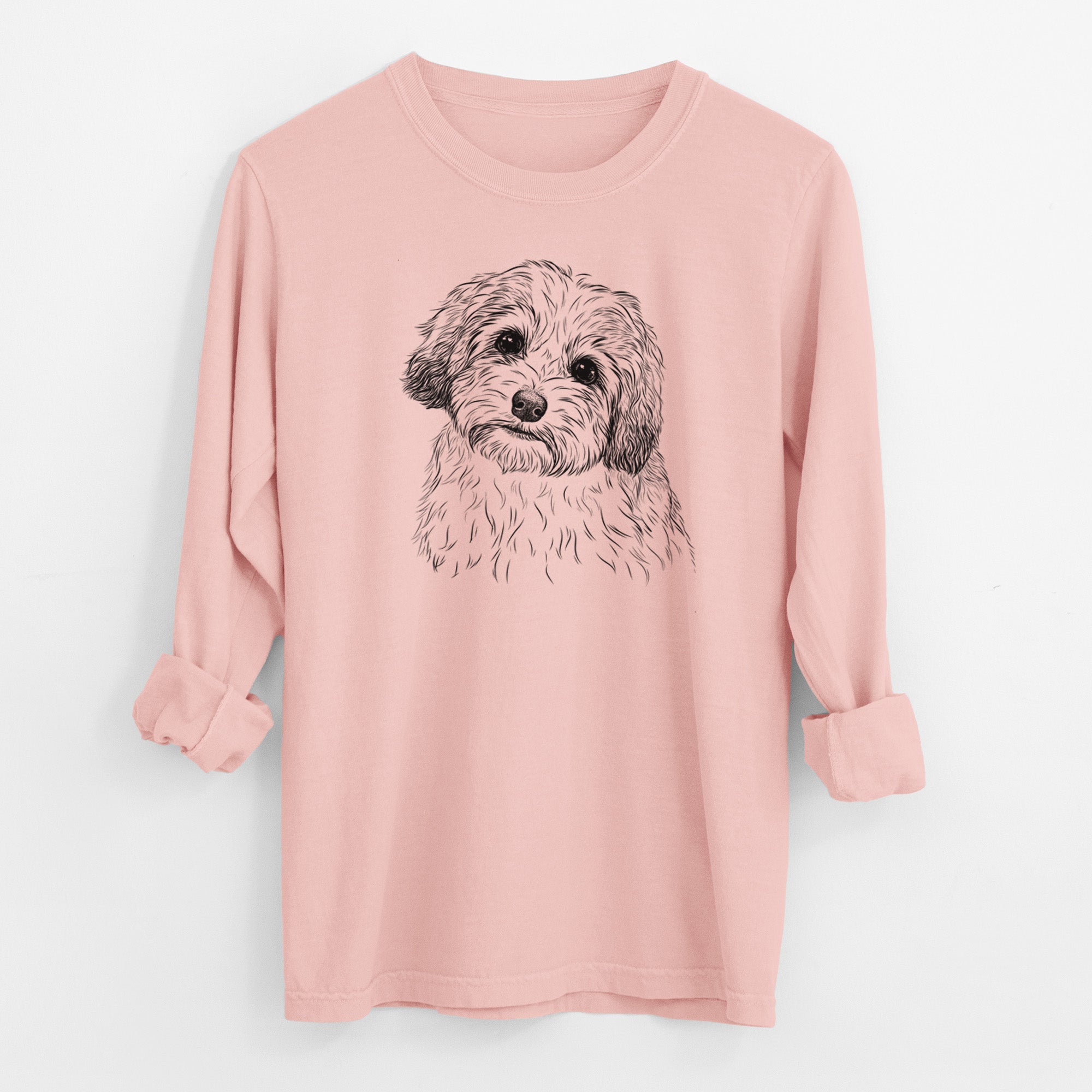 Bare Henry the Havanese - Men's Heavyweight 100% Cotton Long Sleeve