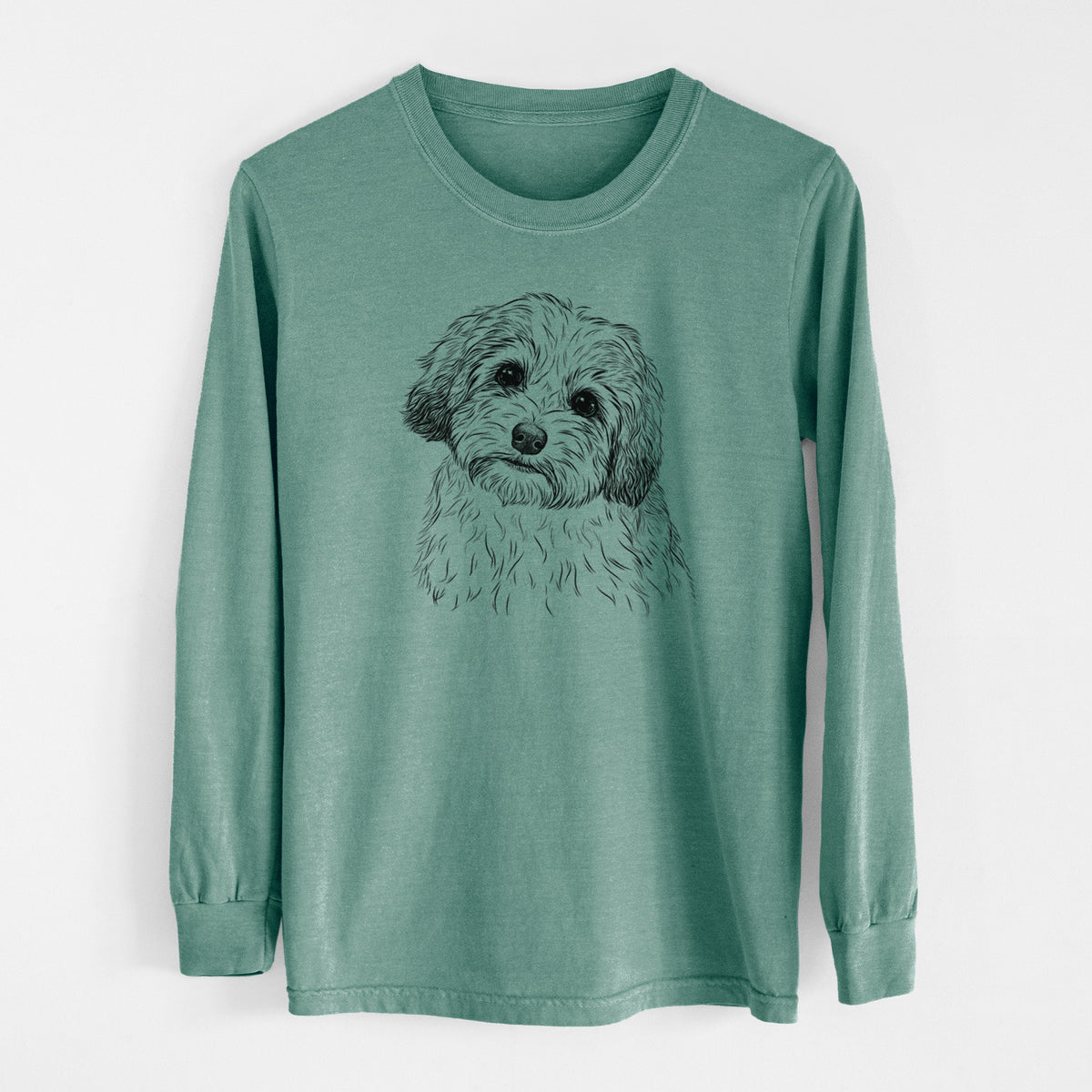 Bare Henry the Havanese - Men's Heavyweight 100% Cotton Long Sleeve