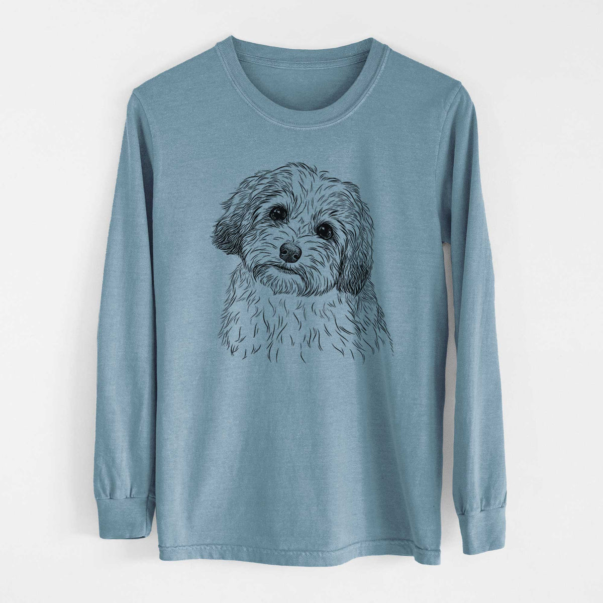 Bare Henry the Havanese - Men's Heavyweight 100% Cotton Long Sleeve